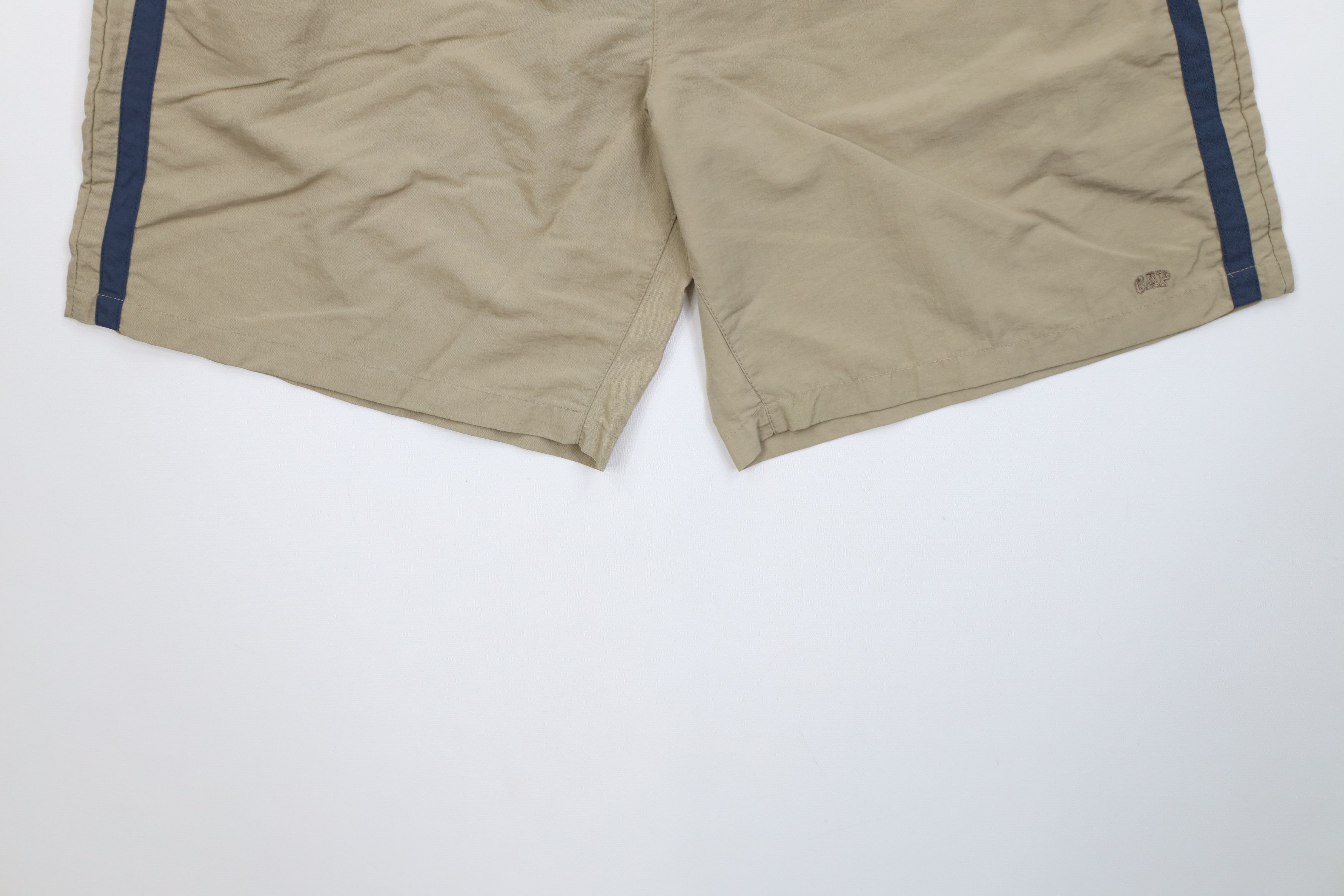 Gap Vintage Y2K 2004 Gap Spell Out Lined Above Knee Shorts Beige Size US 34 / EU 50 - 4 Thumbnail