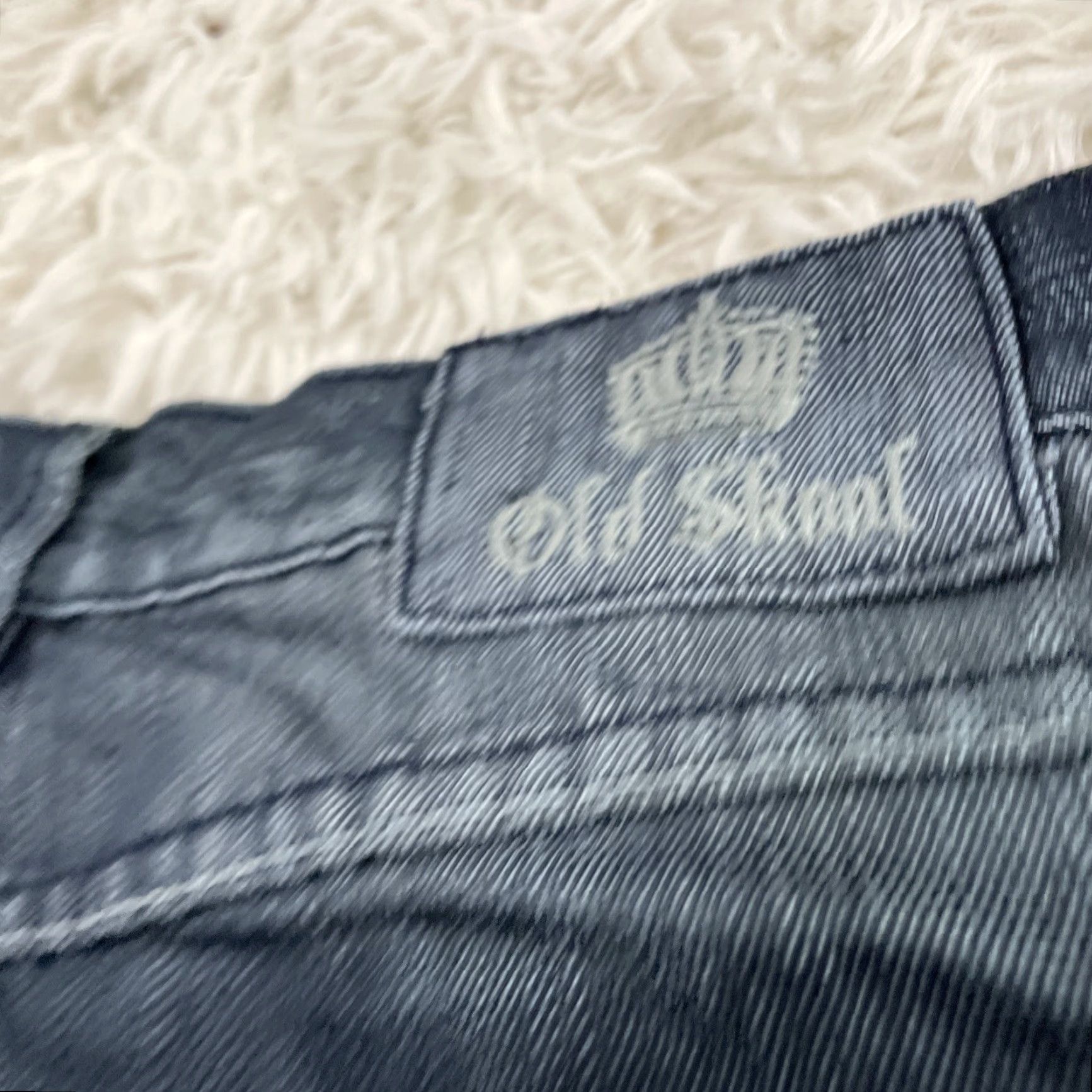 Denime VINTAGE Old Skool Straight Jeans sequin Pocket Adult 34x32 Denim Blue 5-Pocket Design Mens Jeans/Denim Shiny Dark Blue Size US 34 / EU 50 - 4 Thumbnail