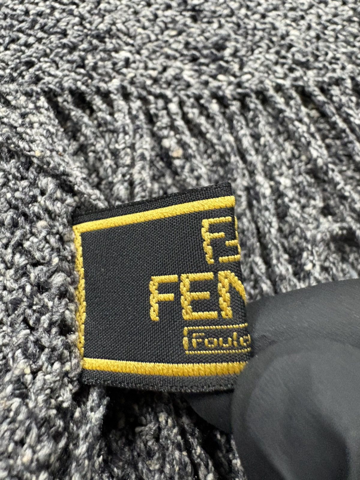 Fendi Fendi Archive 90s Made in Italy Grey Knit Wool Throw Scarf Size ONE SIZE - 7 Thumbnail