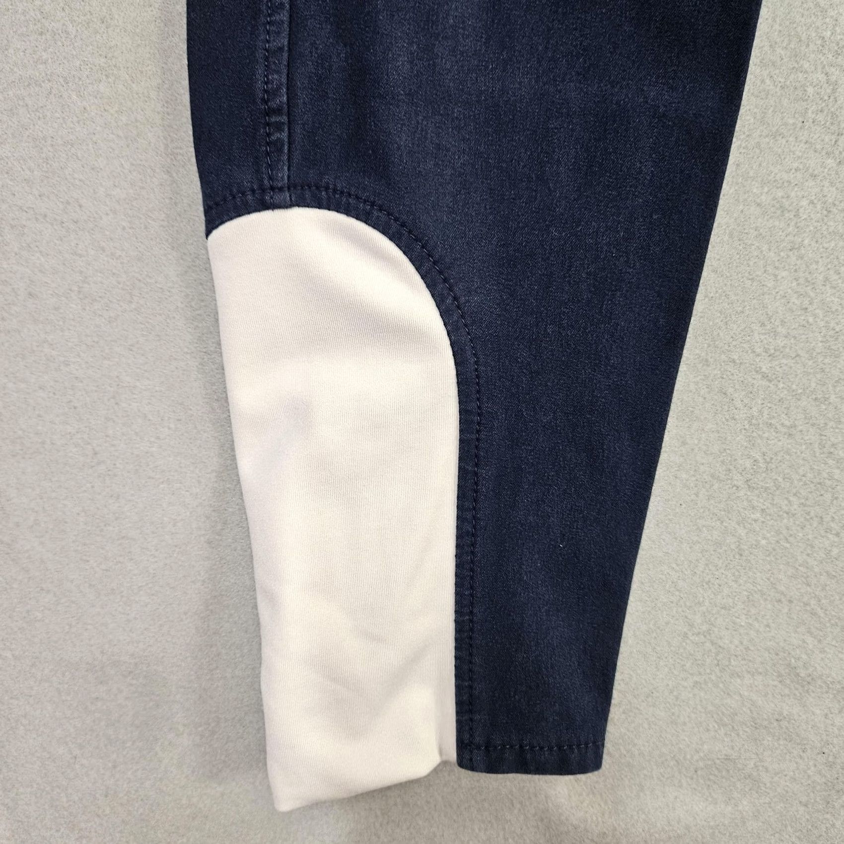 Vintage Devon-Aire Pants Womens 26 Blue Riding Jegging Knee Patch Equestrian Breeches Size 26" / US 2 / IT 38 - 7 Thumbnail