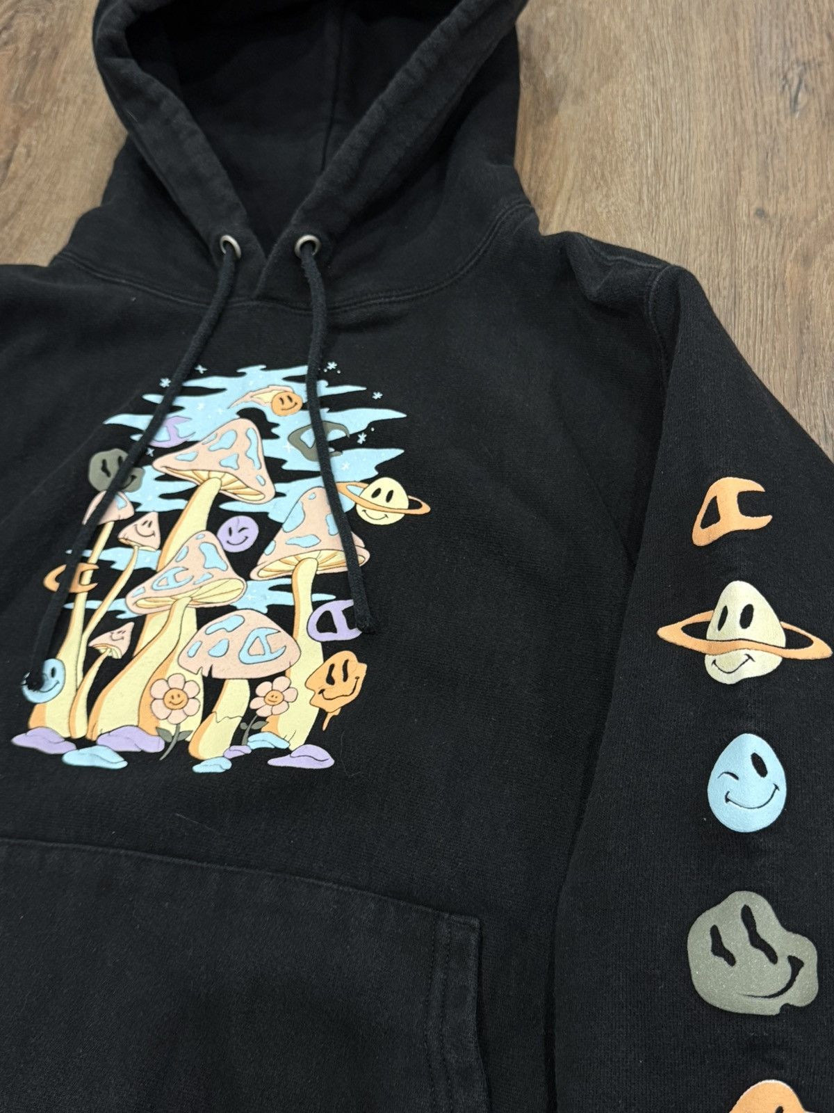 Champion × Vintage Champion Reverse Weave Mushroom Smiley Psychedelic Hoodie Size US M / EU 48-50 / 2 - 8 Thumbnail
