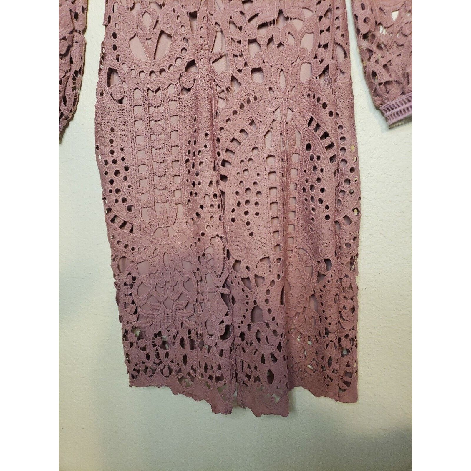 Other Womens SMALL Jessakae Crochet Lace Mesh Short Sleeve Dress Size S / US 4 / IT 40 - 12 Thumbnail