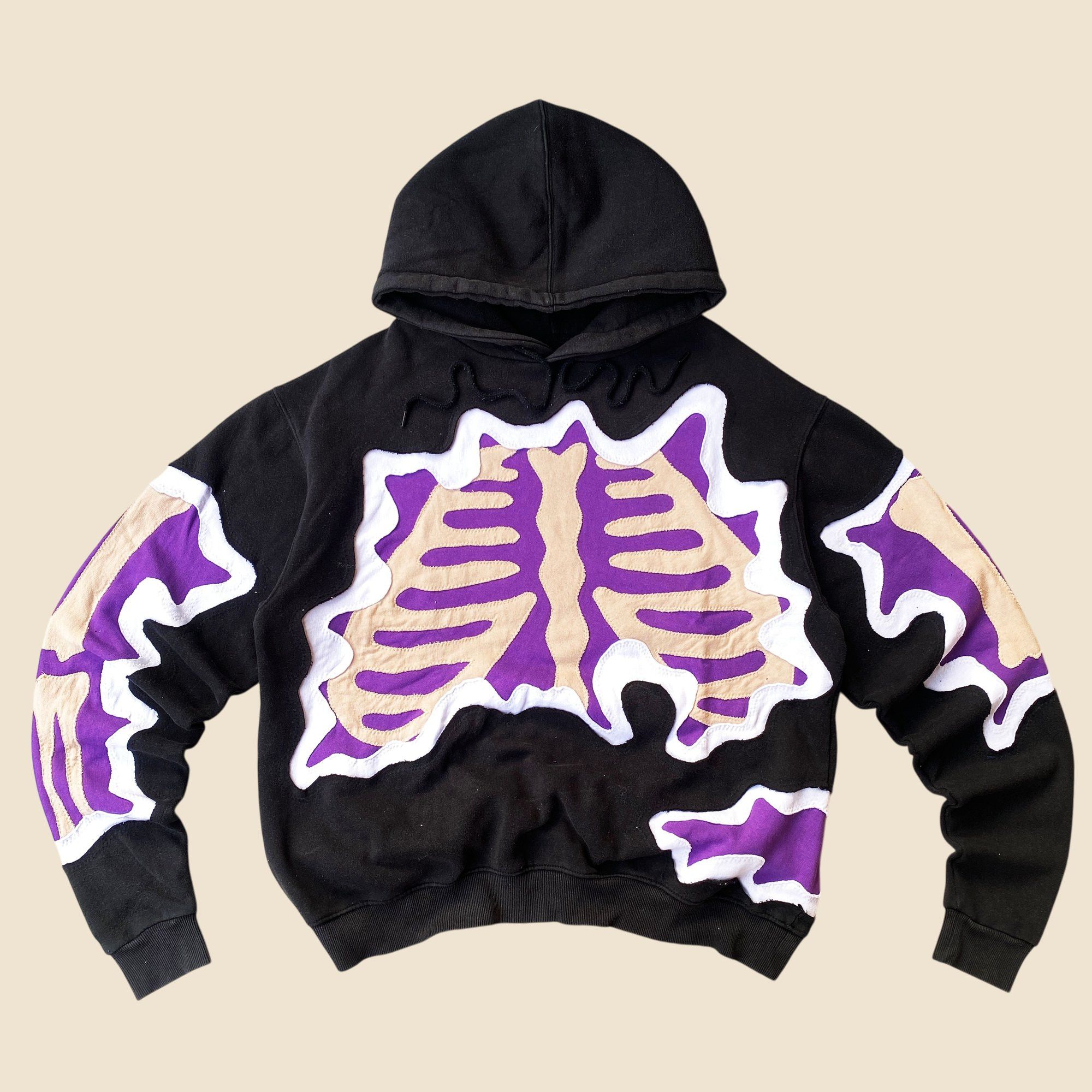 Handmade × Japanese Brand 1 OF 1 REWORKED SKELETON FLOW PATTERN HOODIE SIZE M Size US M / EU 48-50 / 2 - 1 Thumbnail