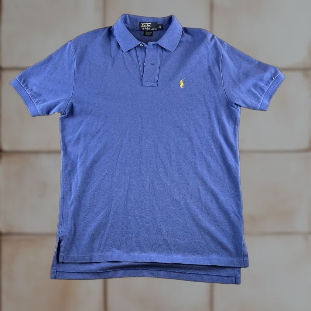 Ralph Lauren VINTAGE Ralph Lauren Polo Shirt Mens M Blue Short Sleeve Pony Preppy Golf Tennis Size US M / EU 48-50 / 2 - 1 Thumbnail