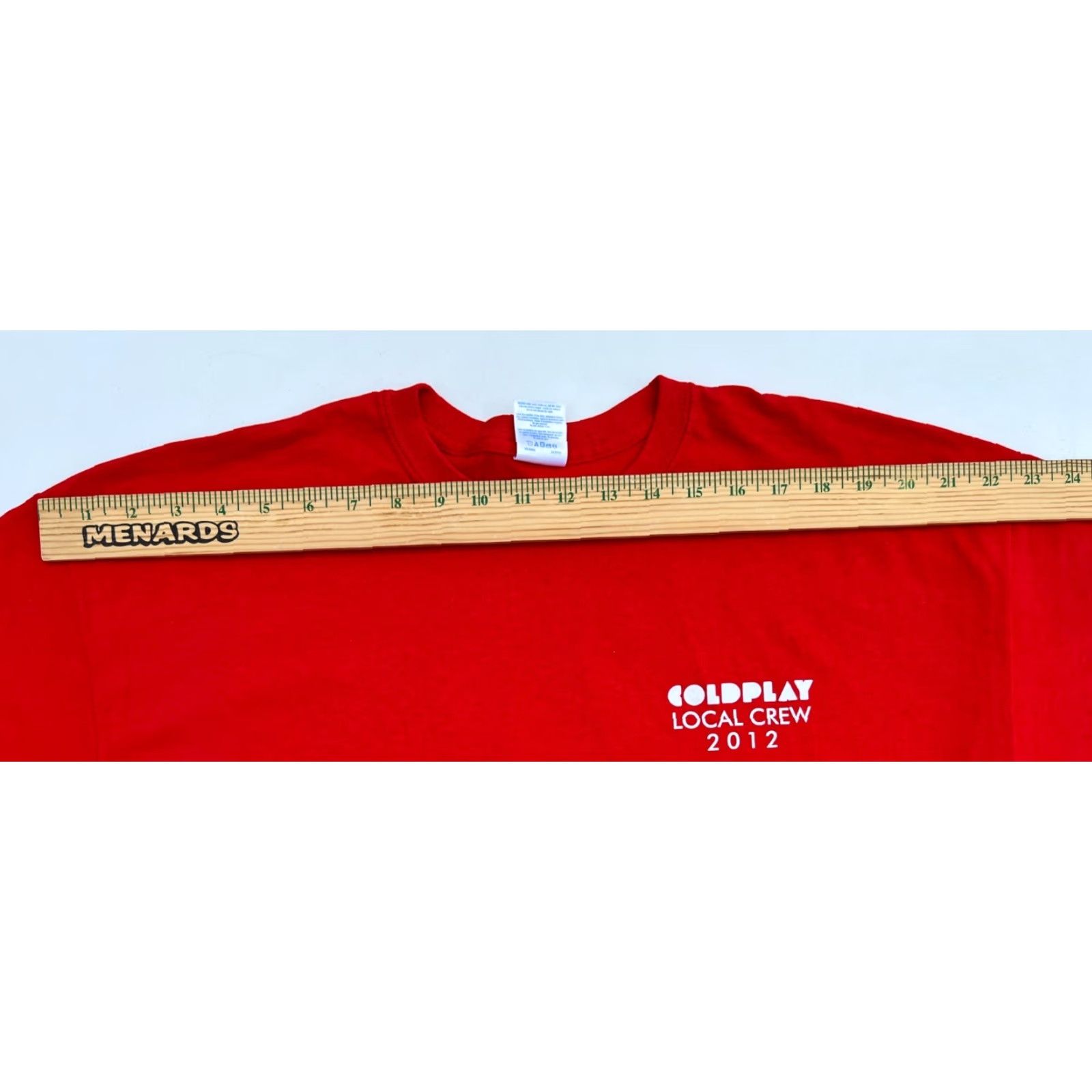 Gildan Coldplay Local Crew 2012 MX Band T-Shirt Red XL Unisex Adults Shirt Band Music Crew Neck Short Sleeve Gildan Heavy Cotton Size US XL / EU 56 / 4 - 7 Thumbnail