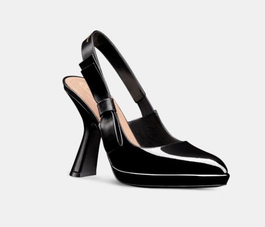 Dior o1w1db11224 Sweet-D Slingback Pumps in Black Size US 8 / IT 38 - 2 Thumbnail