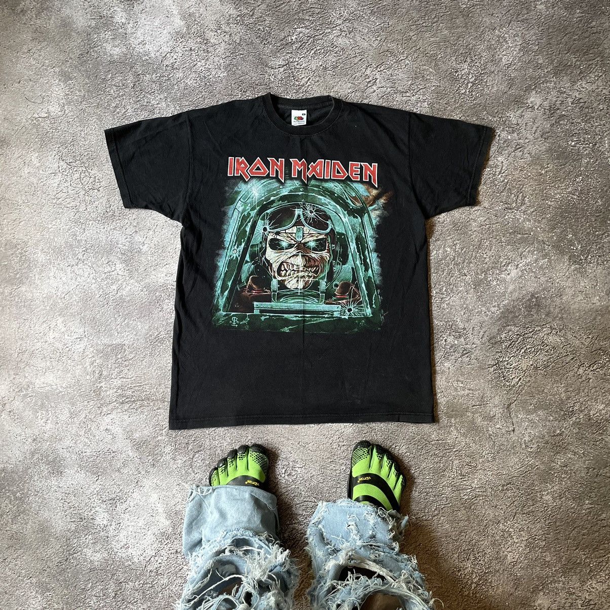 Vintage Vintage 90s Iron Maiden Band Tee Graphic Punk Grunge Slim M Size US M / EU 48-50 / 2 - 1 Thumbnail