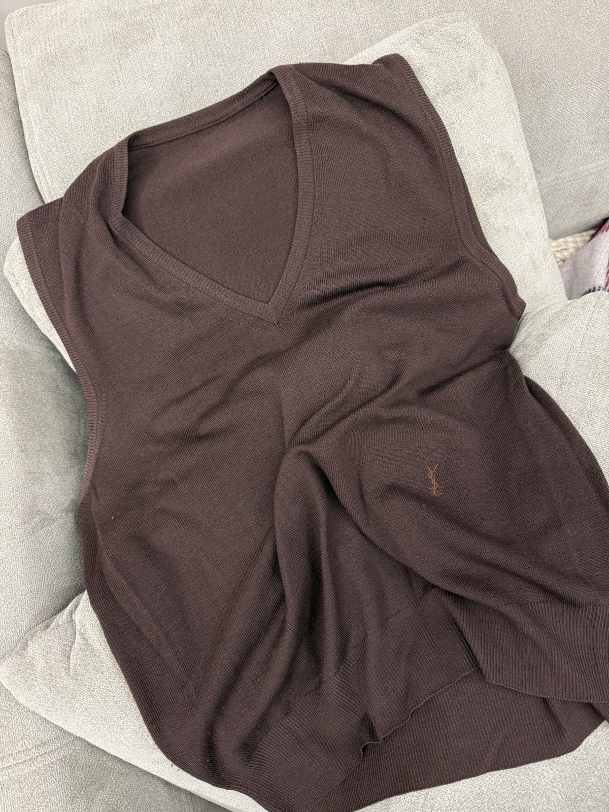 Yves Saint Laurent Vintage Yves Saint Laurent YSL Brown Vest Size US M / EU 48-50 / 2 - 3 Thumbnail