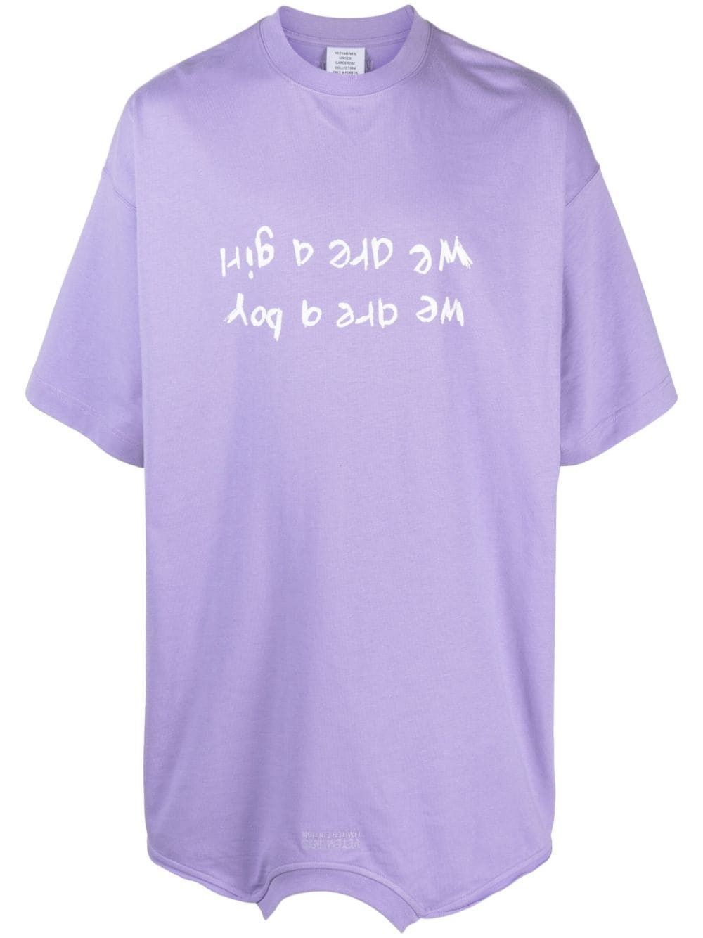 Vetements o1y0924 Oversize T-Shirt in Light Purple Size US M / EU 48-50 / 2 - 1 Thumbnail