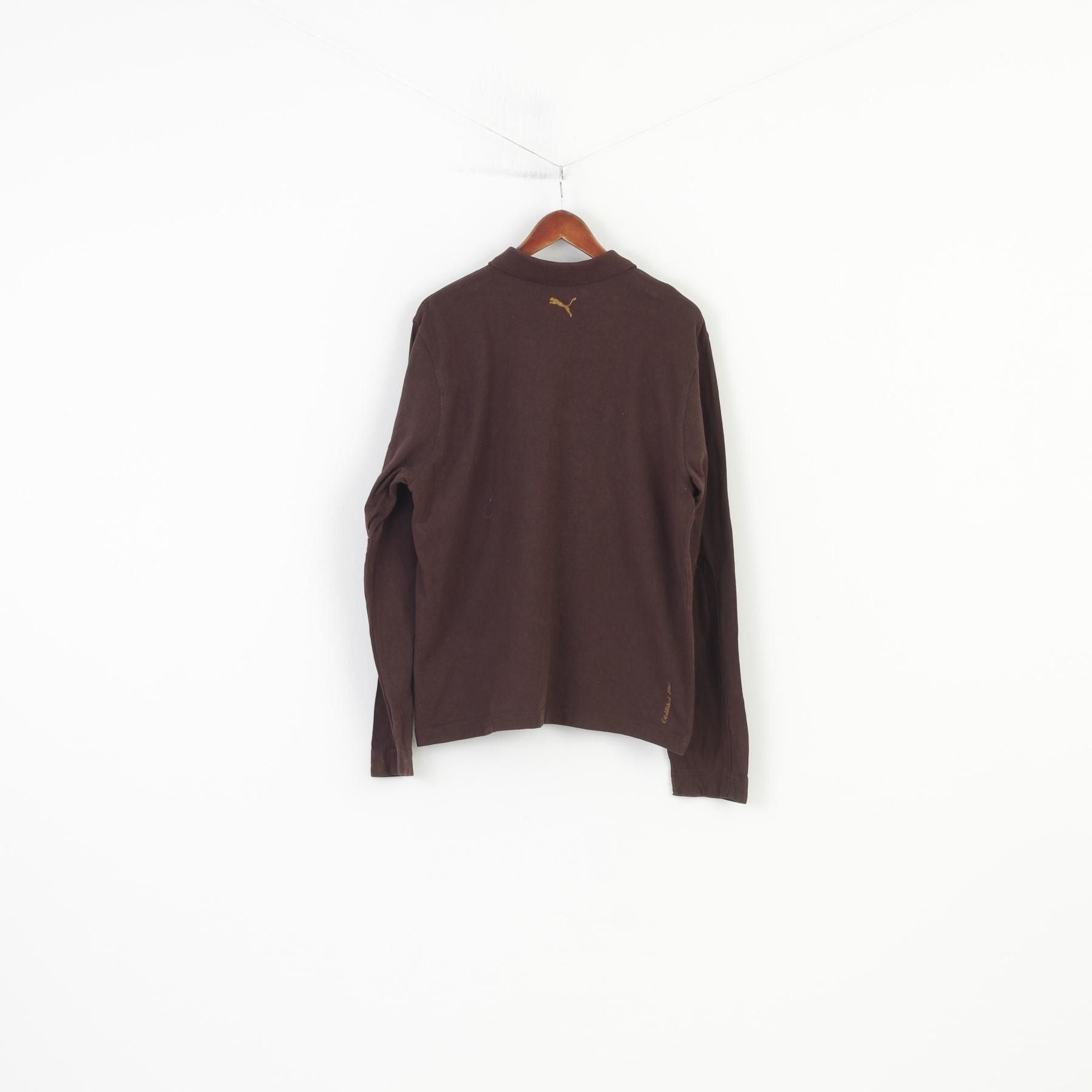 Puma Puma Men XL Polo Shirt Brown Collar Longsleeve 4301 Size US XL / EU 56 / 4 - 9 Thumbnail