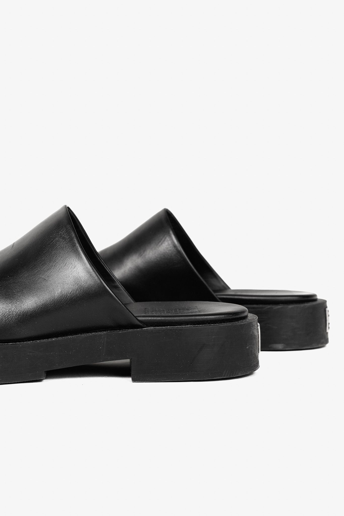Givenchy Givenchy Black Calf Leather Squared Show Backless Loafers Size US 11 / EU 44 - 7 Thumbnail