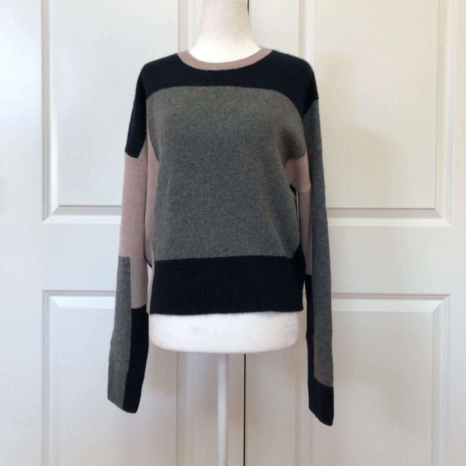 360Cashmere Saharah Color Block Cashmere Sweater 360 Cashmere Size S / US 4 / IT 40 - 1 Thumbnail