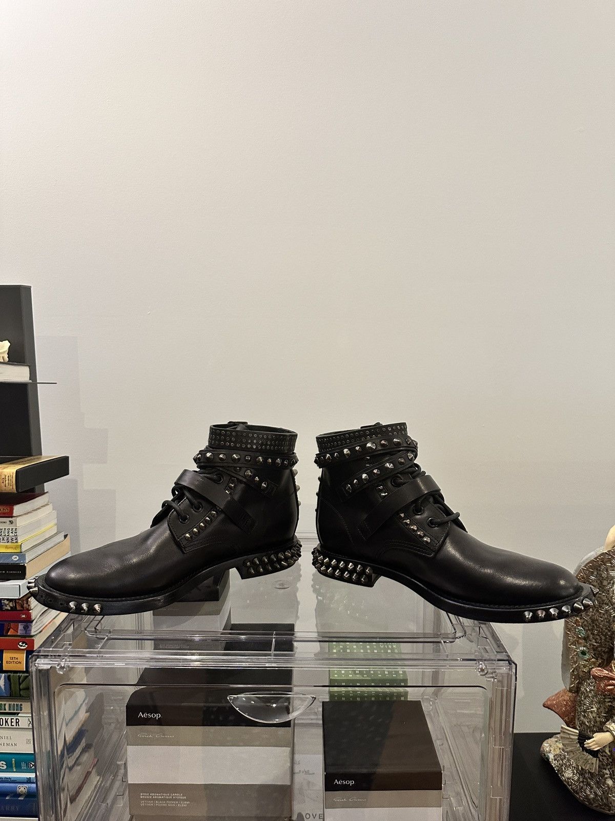 Saint Laurent Paris SAINT LAURENT PARIS FW13 Moto Studded Ankle Boots IT 39 Size US 9 / IT 39 - 10 Thumbnail