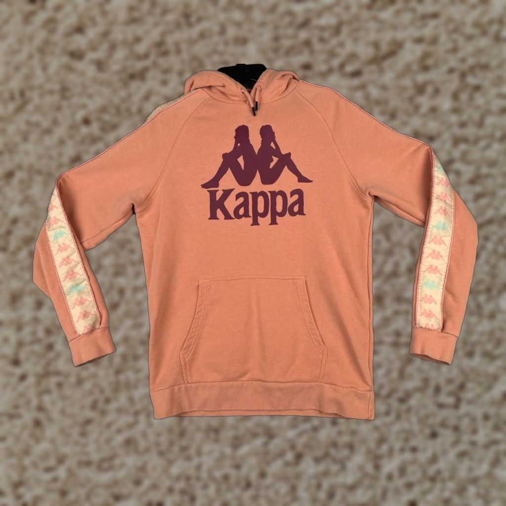 Kappa Kappa Hoodie Womens Large Orange Pullover Logo Jersey Fabric READ Size L / US 10 / IT 46 - 1 Thumbnail