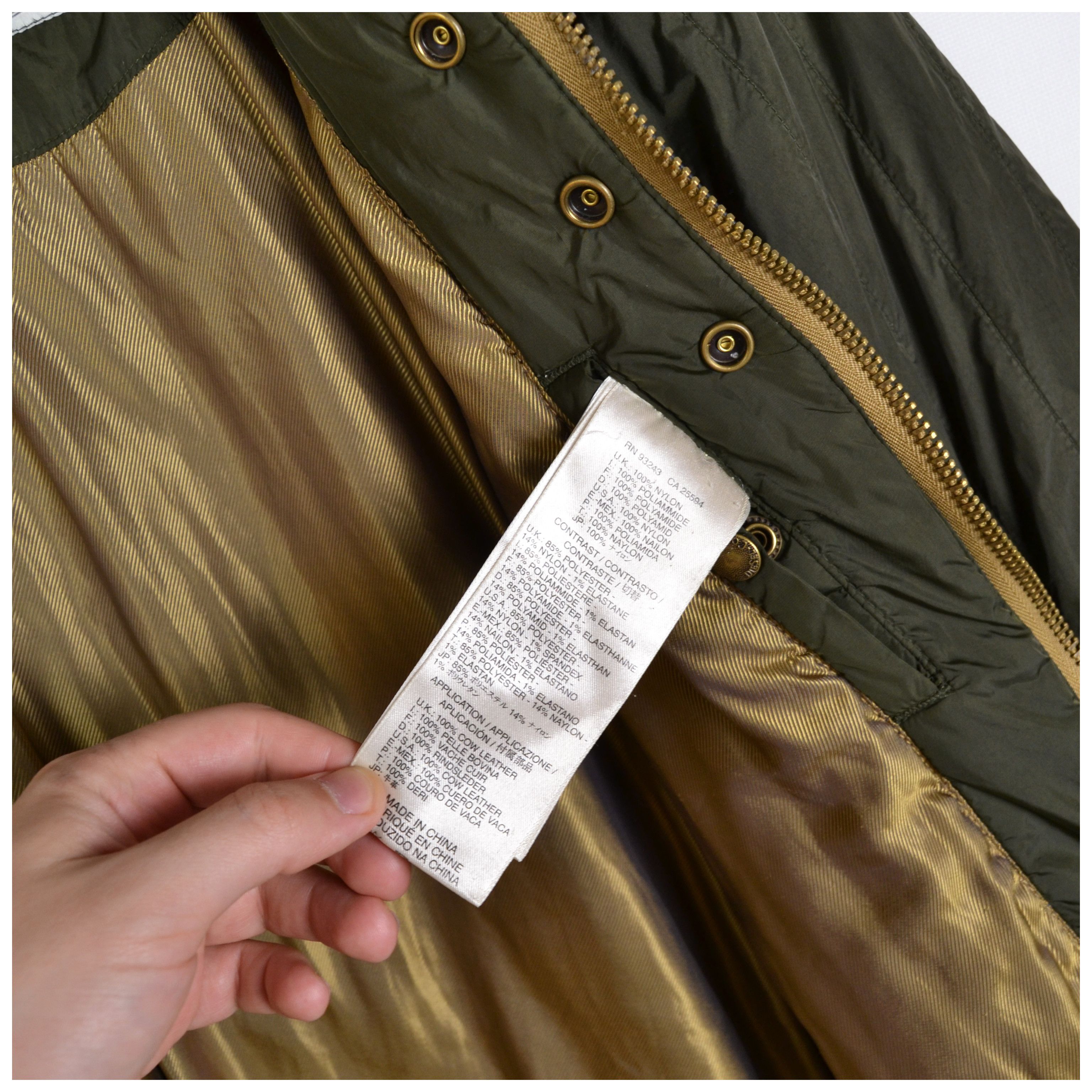 Diesel × Vintage Diesel Co Quilted Bomber Jacket Military Khaki Sz M/L Size US L / EU 52-54 / 3 - 14 Thumbnail