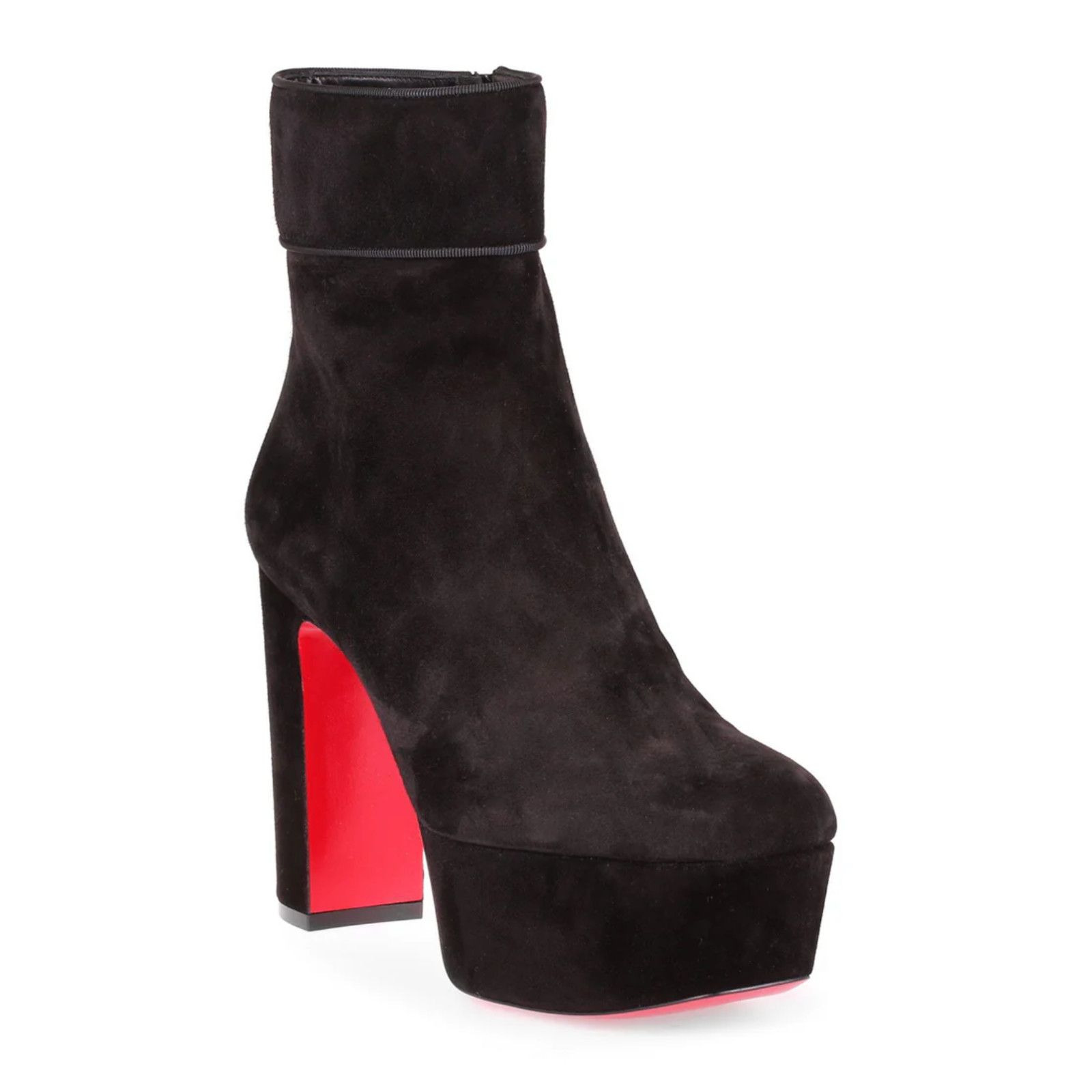 Christian Louboutin Christian Louboutin Protorlato 110 Black Suede Platform Size US 7 / IT 37 - 3 Thumbnail