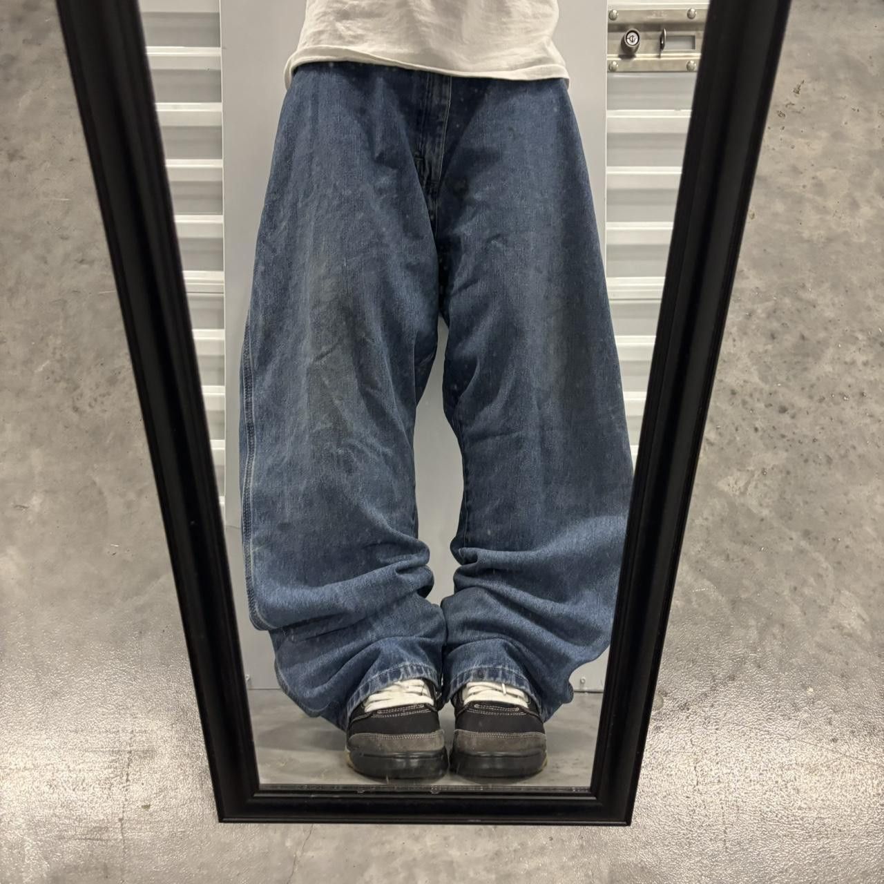 Japanese Brand × Vintage Crazy Vintage Y2K/2000s Baggy Medium Wash Skater Carpenter Denim Jeans! Size US 40 / EU 56 - 1 Thumbnail