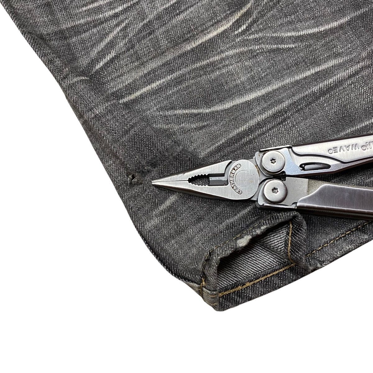 If Six Was Nine × Japanese Brand × PPFM PPFM Bikers Distressed Patchwork Denim Pants Size US 32 / EU 48 - 6 Thumbnail