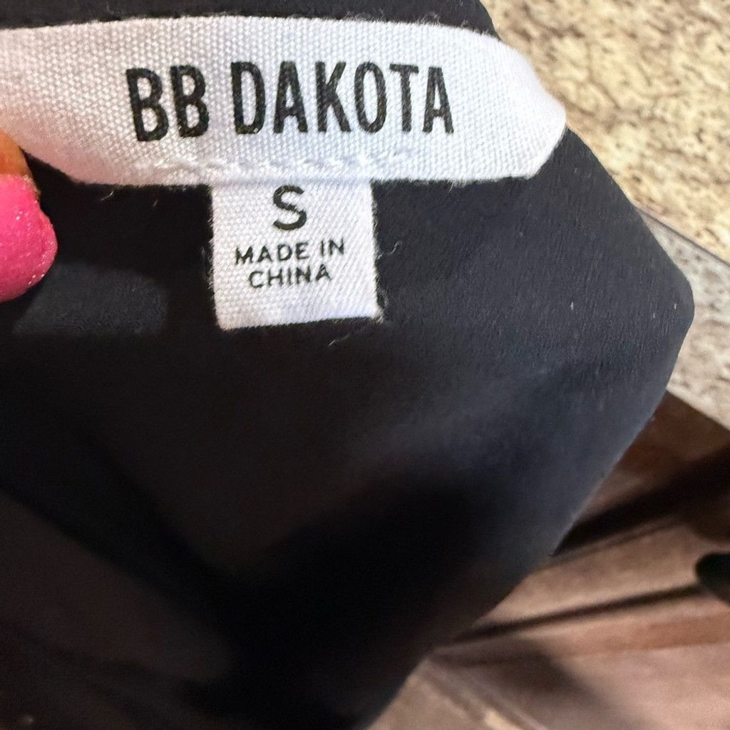 BB Dakota BB Dakota Black Polka Blouse with Flared Sleeves Size XS / US 0-2 / IT 36-38 - 4 Thumbnail