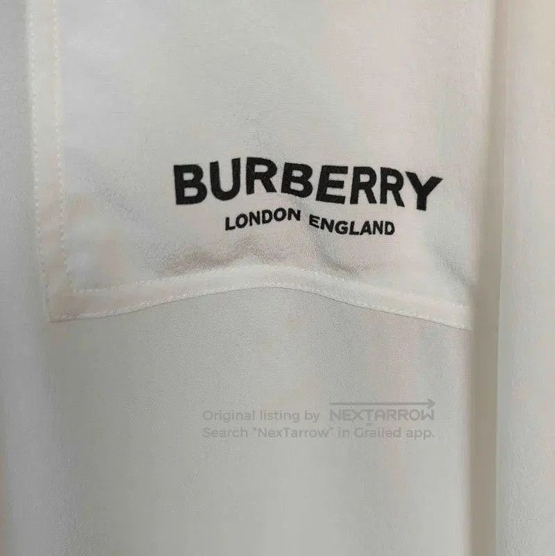 Burberry Burberry White Silk Women's Shirt. Size L / US 10 / IT 46 - 6 Thumbnail