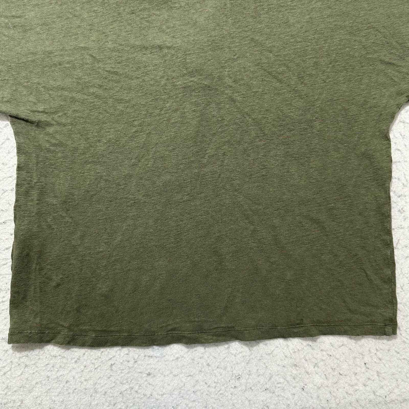 Chicos Chico's 1 Medium Olive Green Pure Linen Collared Polo Shirt Size M / US 6-8 / IT 42-44 - 12 Thumbnail