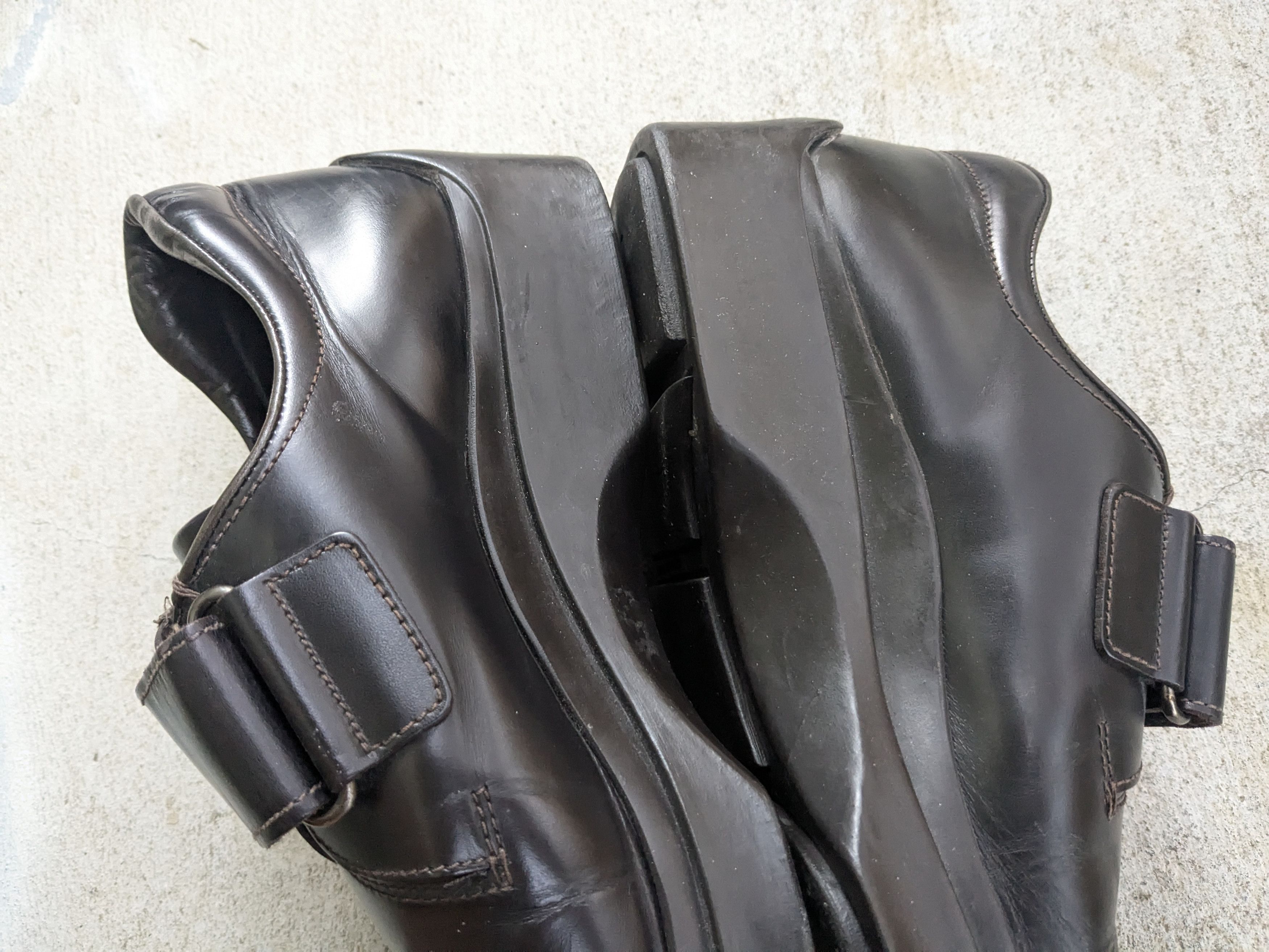 Prada Prada Platform Shoes Brown 8.5 Leather Strap Y2K Italy Size US 8.5 / EU 41-42 - 15 Thumbnail