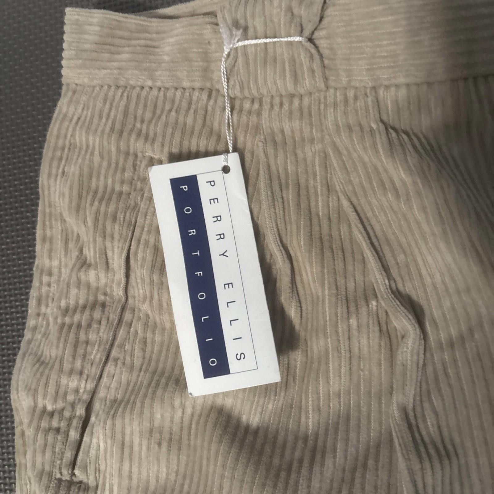 Perry Ellis Perry Ellis Cotton Corduroy Pants 36x32 Tan Khaki New NWT Size US 36 / EU 52 - 2 Thumbnail