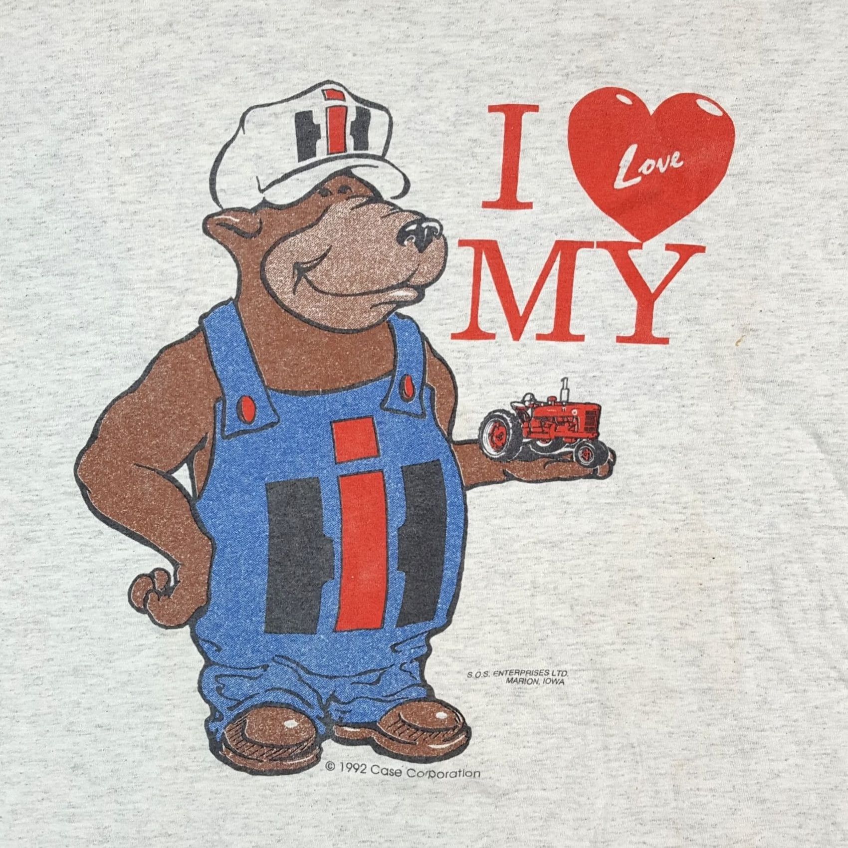 Delta Vintage Delta T-Shirt Men XL gray 90s Cartoon Bear Farm Tractor Equipment Workwear Shirt Size US XL / EU 56 / 4 - 3 Thumbnail