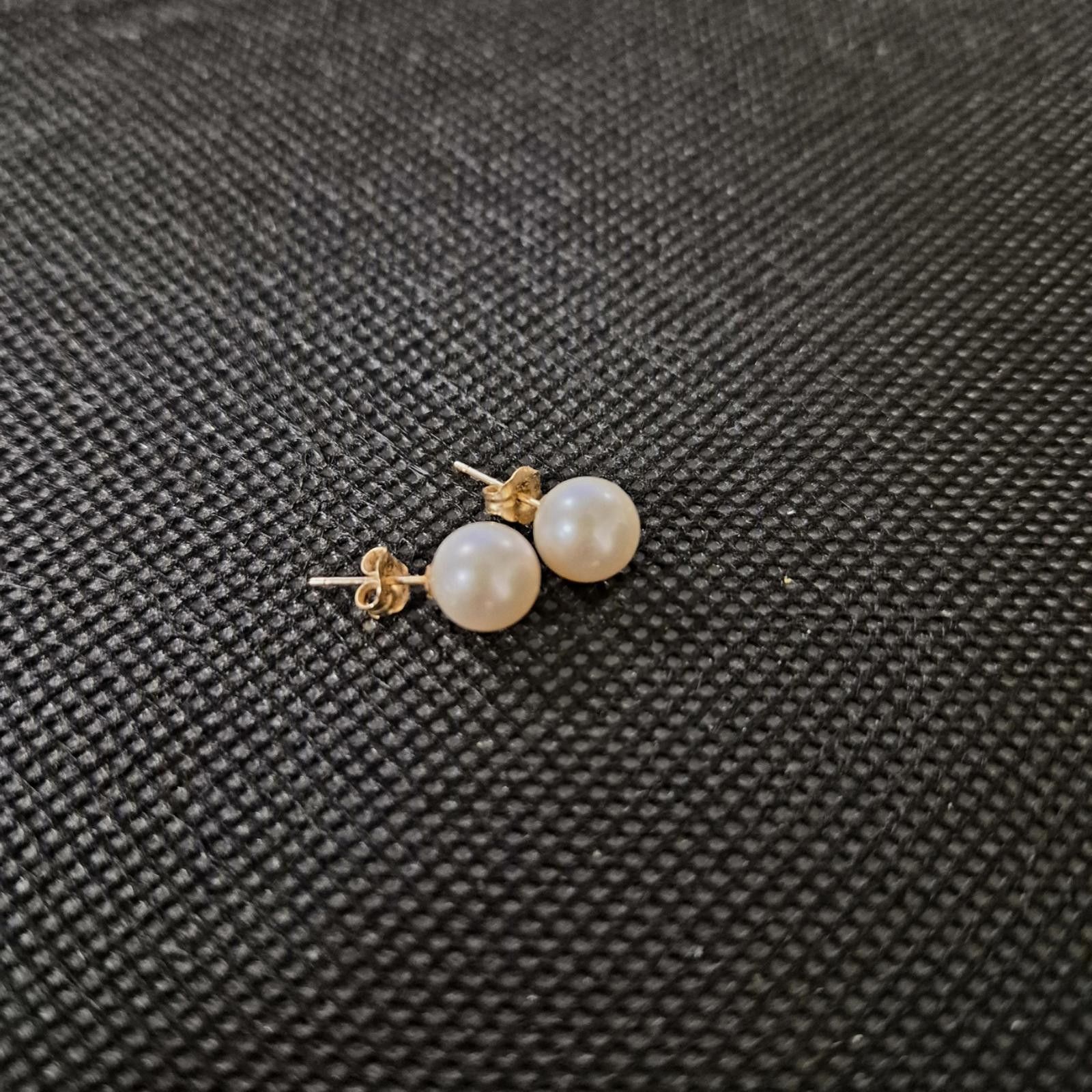 Other Belle de Mer Pearl Stud Earrings in 14k Yellow Gold (8mm) Size ONE SIZE - 3 Thumbnail