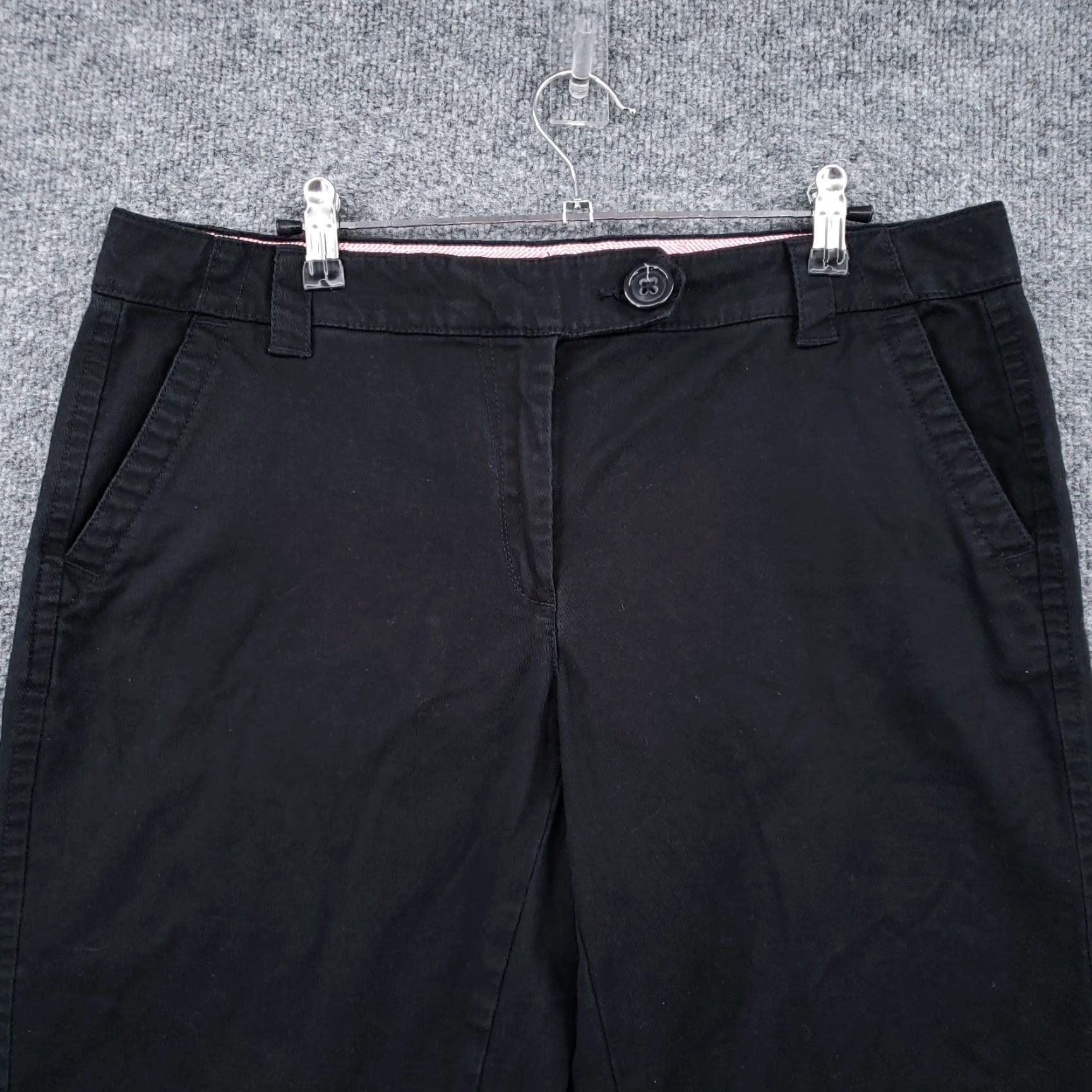 Tommy Hilfiger Tommy Hilfiger Pants Womens 12 Black Bootcut Mid Rise Zip Up Dark Wash Chino Regular Inseam 31 in Mens? Size 34" / US 12 / IT 48 - 3 Thumbnail