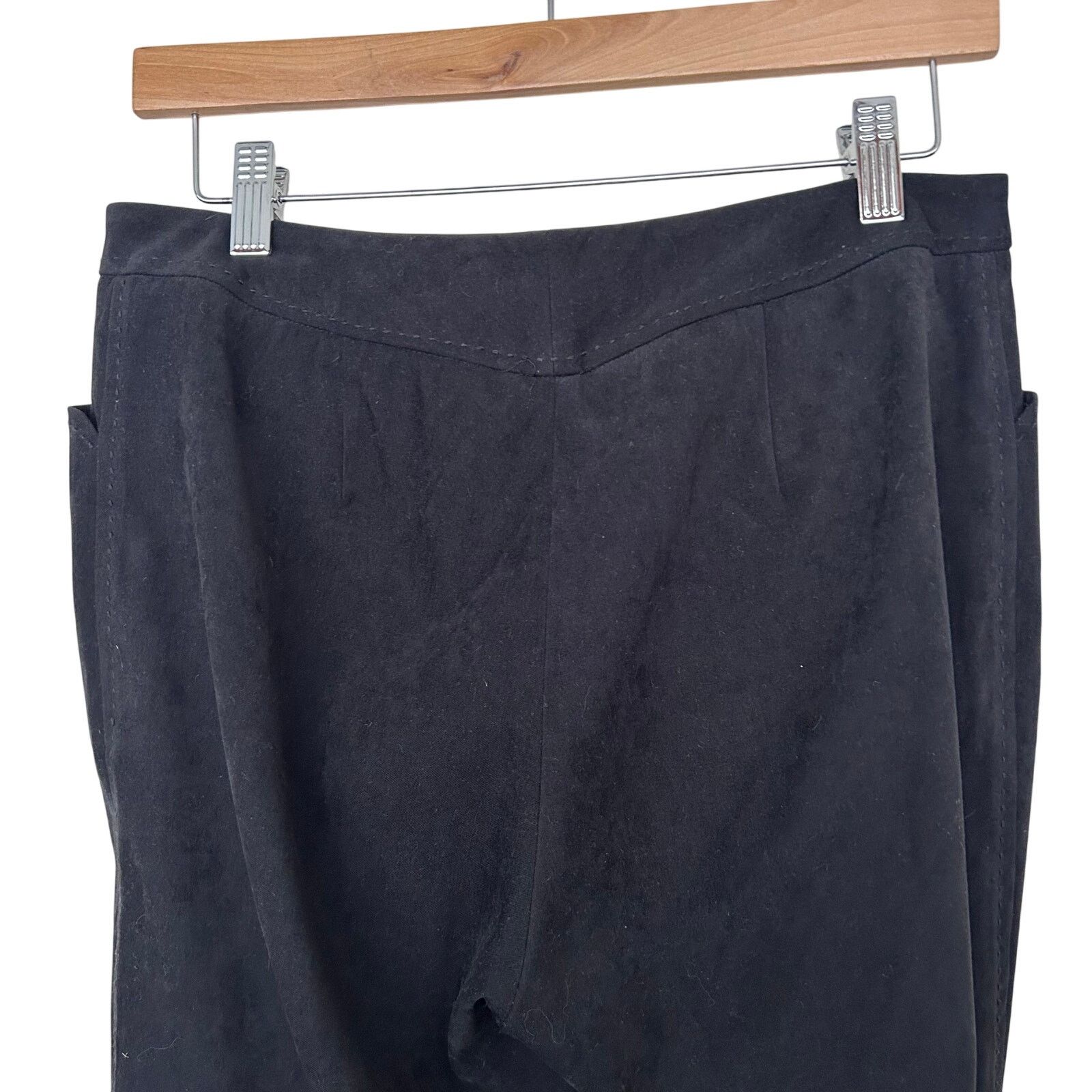 J.McLaughlin J. McLaughlin Black Faux Suede Pants Sz 6 Size 28" / US 6 / IT 42 - 6 Thumbnail