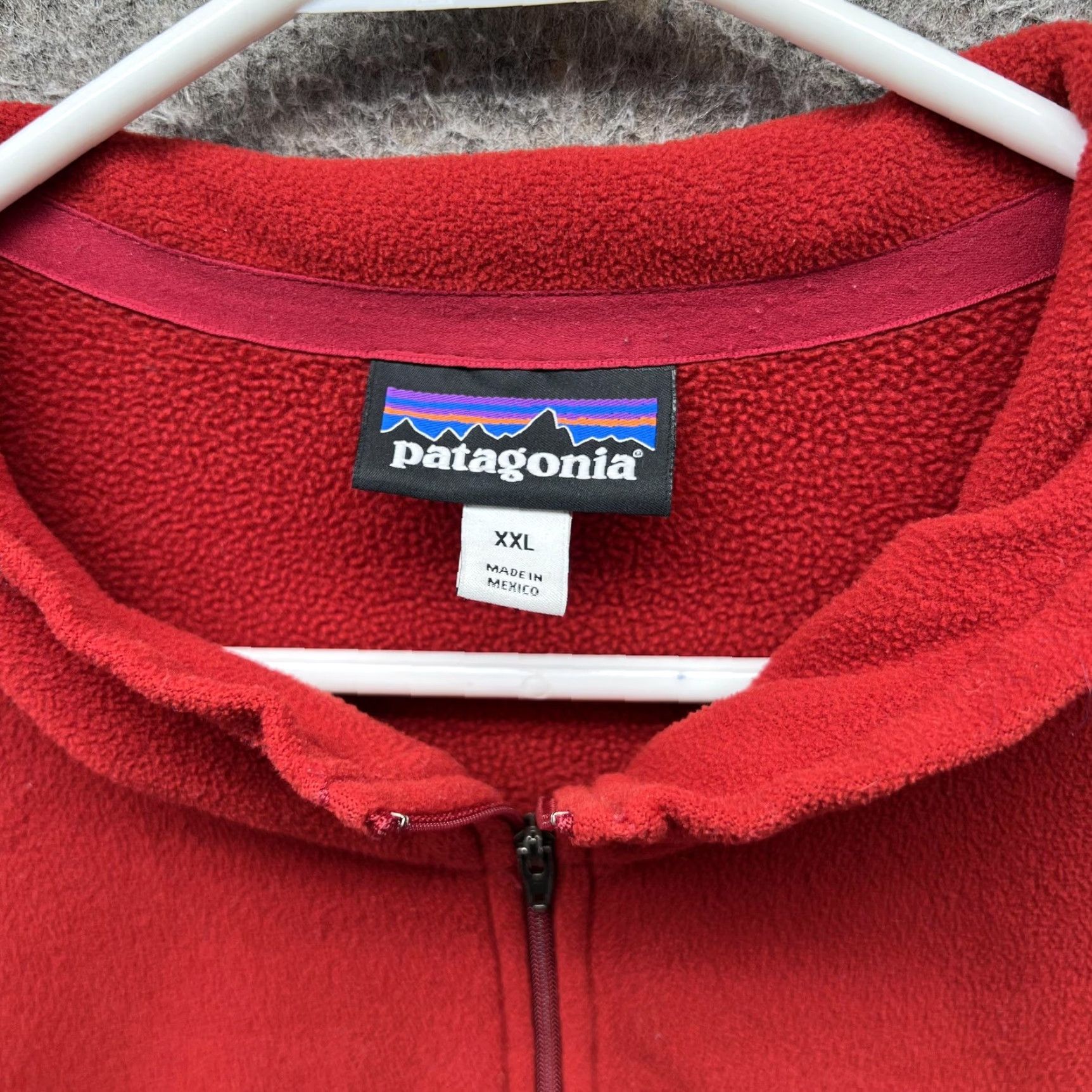 Patagonia Patagonia Sweater Mens 2XL Red Fleece Quarter Zip Mock Neck Pullover Outdoor Size US XXL / EU 58 / 5 - 7 Thumbnail