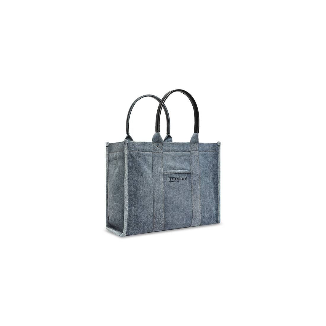 Balenciaga o1w1db10525 Size: OS / Hardware Medium Tote Bag Denim Blue Size ONE SIZE - 2 Thumbnail
