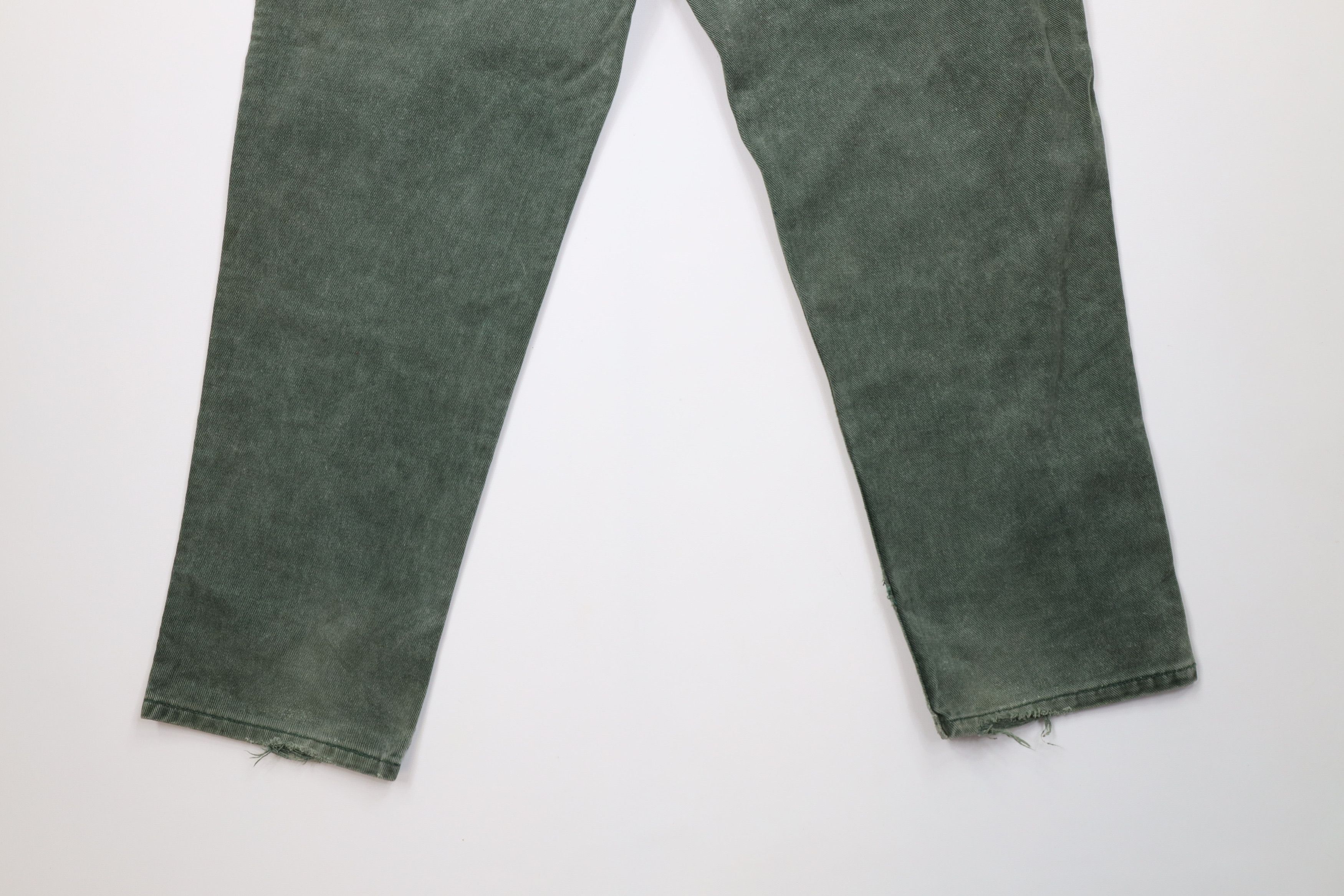 Levi's Vintage 90s Levis 545 Loose Fit Denim Jeans Green USA Size US 33 - 15 Thumbnail