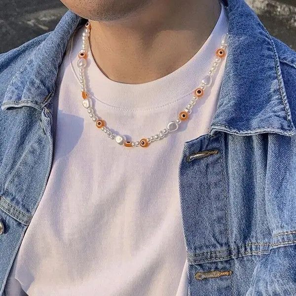 Jewelry × Vintage pearl devil eye necklace Size ONE SIZE - 1 Thumbnail