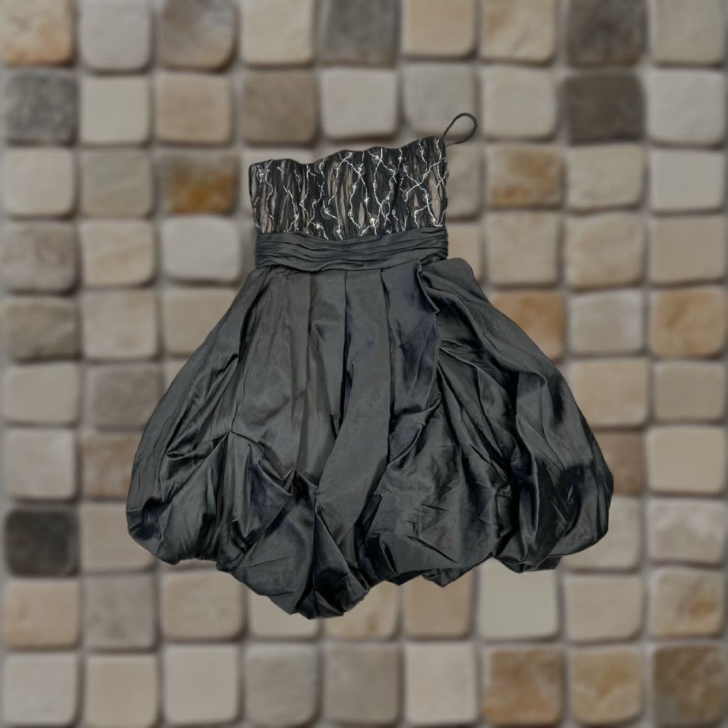 Alice + Olivia Alice + Olivia Dress Womens 3XS Black Blouson A-Line Sleeveless Short Party Cocktail Dress Blouson Size XXS / US 00 / IT 34 - 1 Thumbnail
