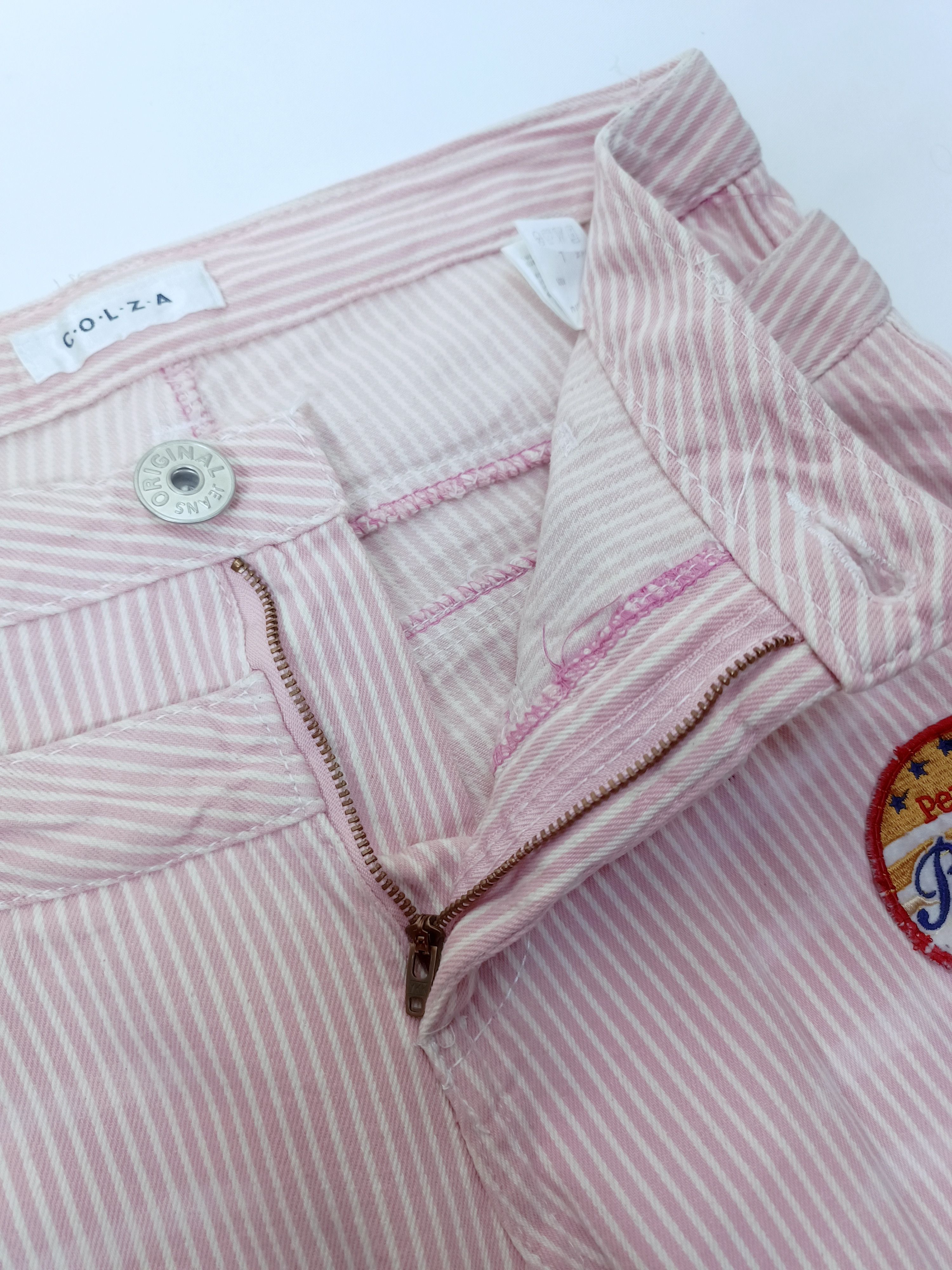 Beauty Beast Japanese Double Waist Jeans Patched Striped Hickory Denim Size 32" / US 10 / IT 46 - 9 Thumbnail