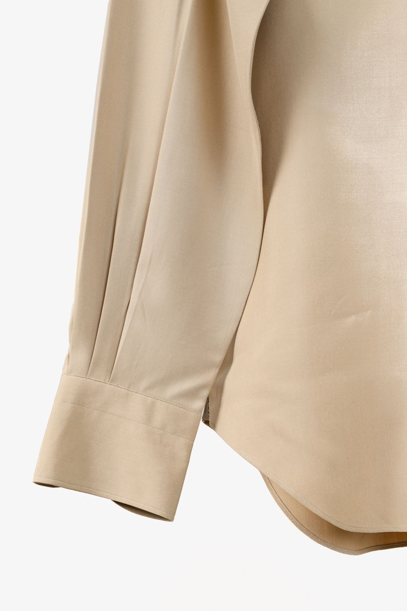 Loro Piana Loro Piana Tan Silk Buttoned Long-Sleeve Shirt Size S / US 4 / IT 40 - 6 Thumbnail