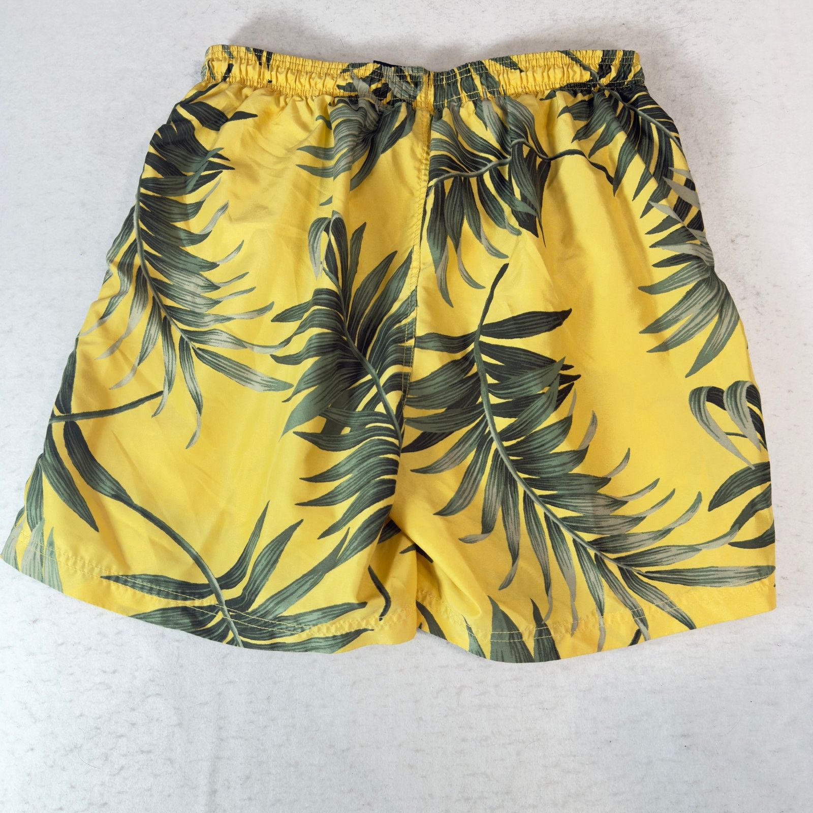 Puritan Puritan Men L Swim Trunks Yellow Tropical Leaf Lined 36/38 Size US 30 / EU 46 - 4 Thumbnail