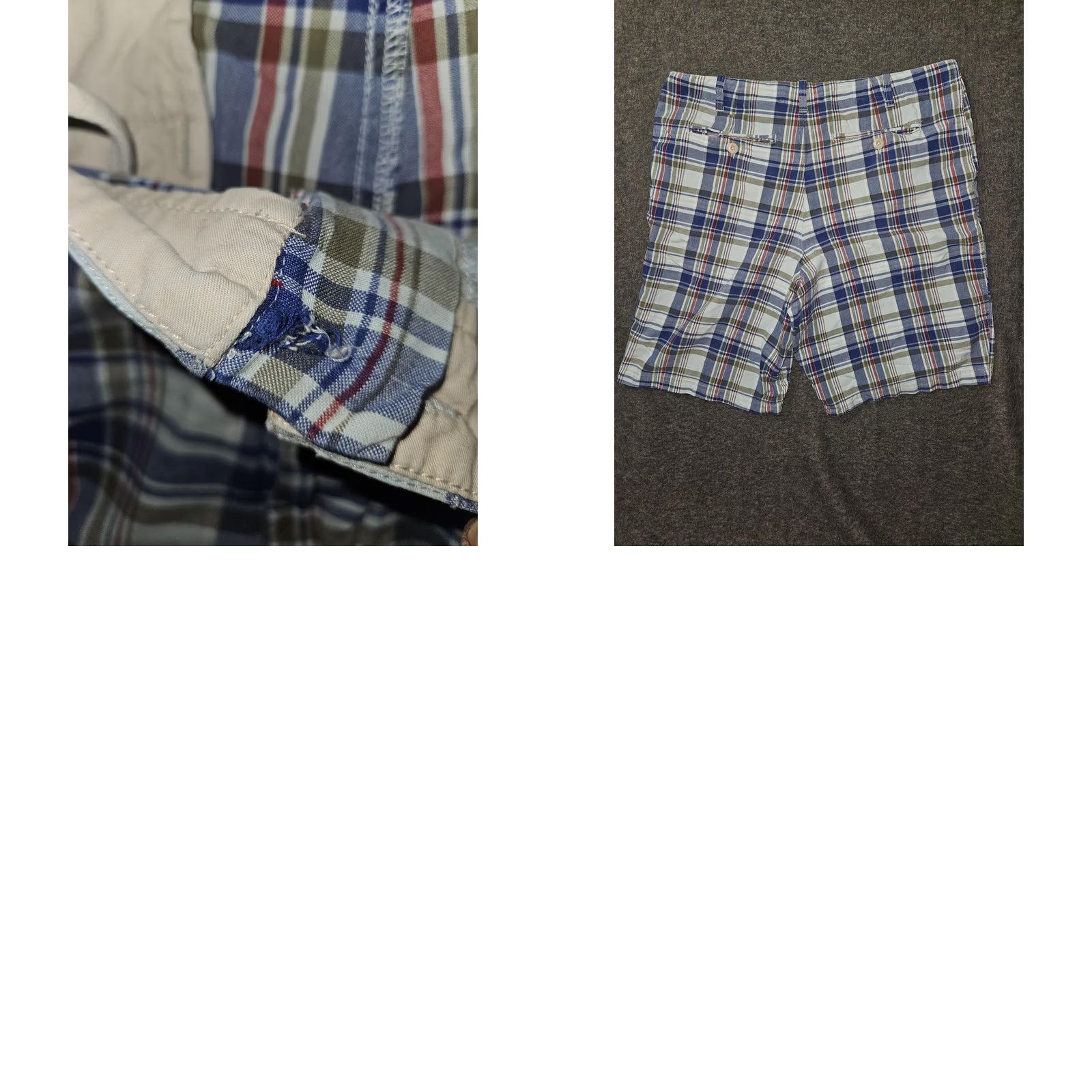 Eddie Bauer Eddie Bauer Shorts Mens 38 Blue Plaid 100% Cotton Flat Front Casual Chino Golf Regular Rise 10 in Pockets Boys Mens Womens Size US 38 / EU 54 - 8 Thumbnail