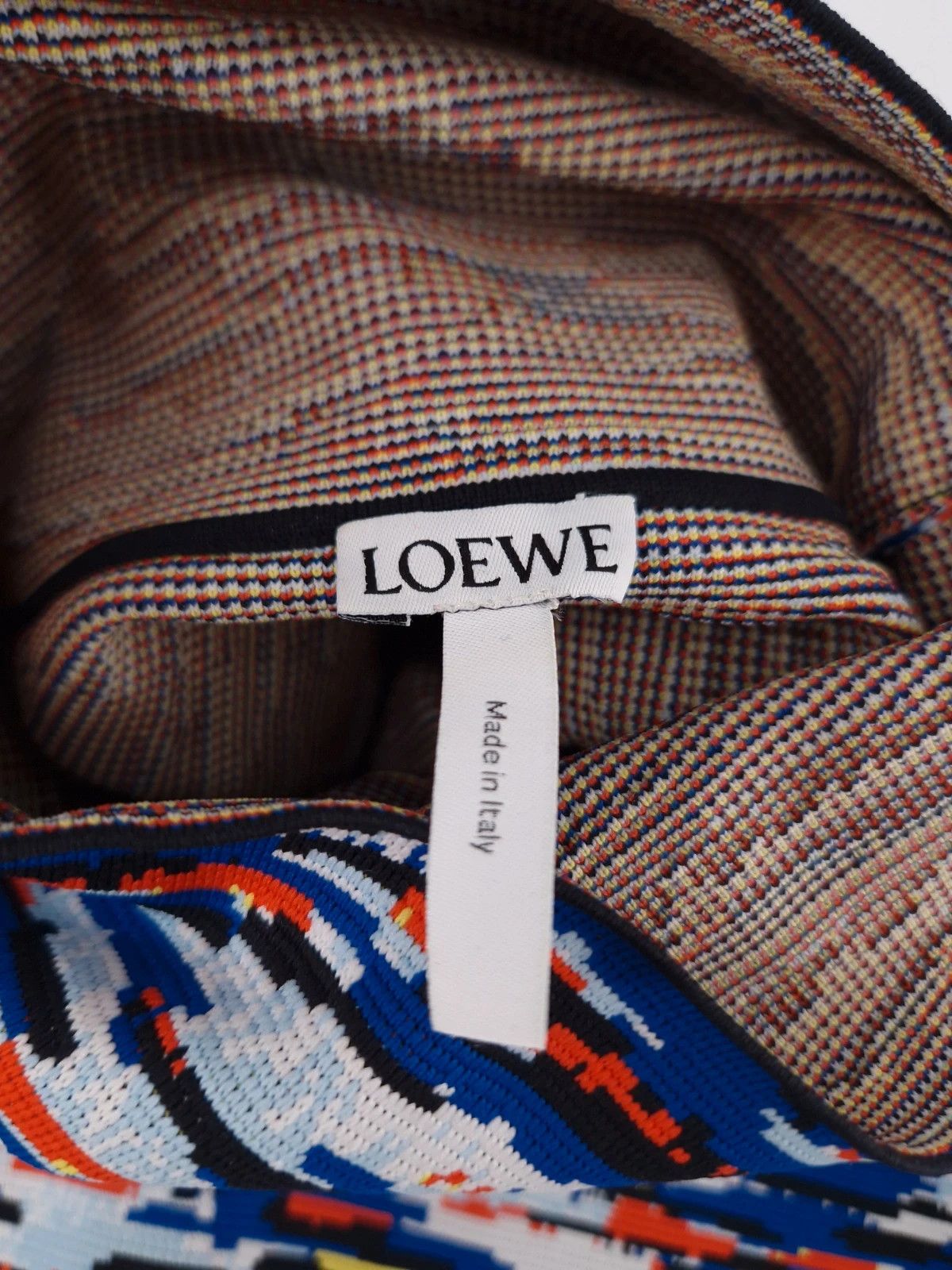 Loewe Loewe Glitch Pattern Turtleneck Knit with Leather Cuffs Size S / US 4 / IT 40 - 10 Thumbnail