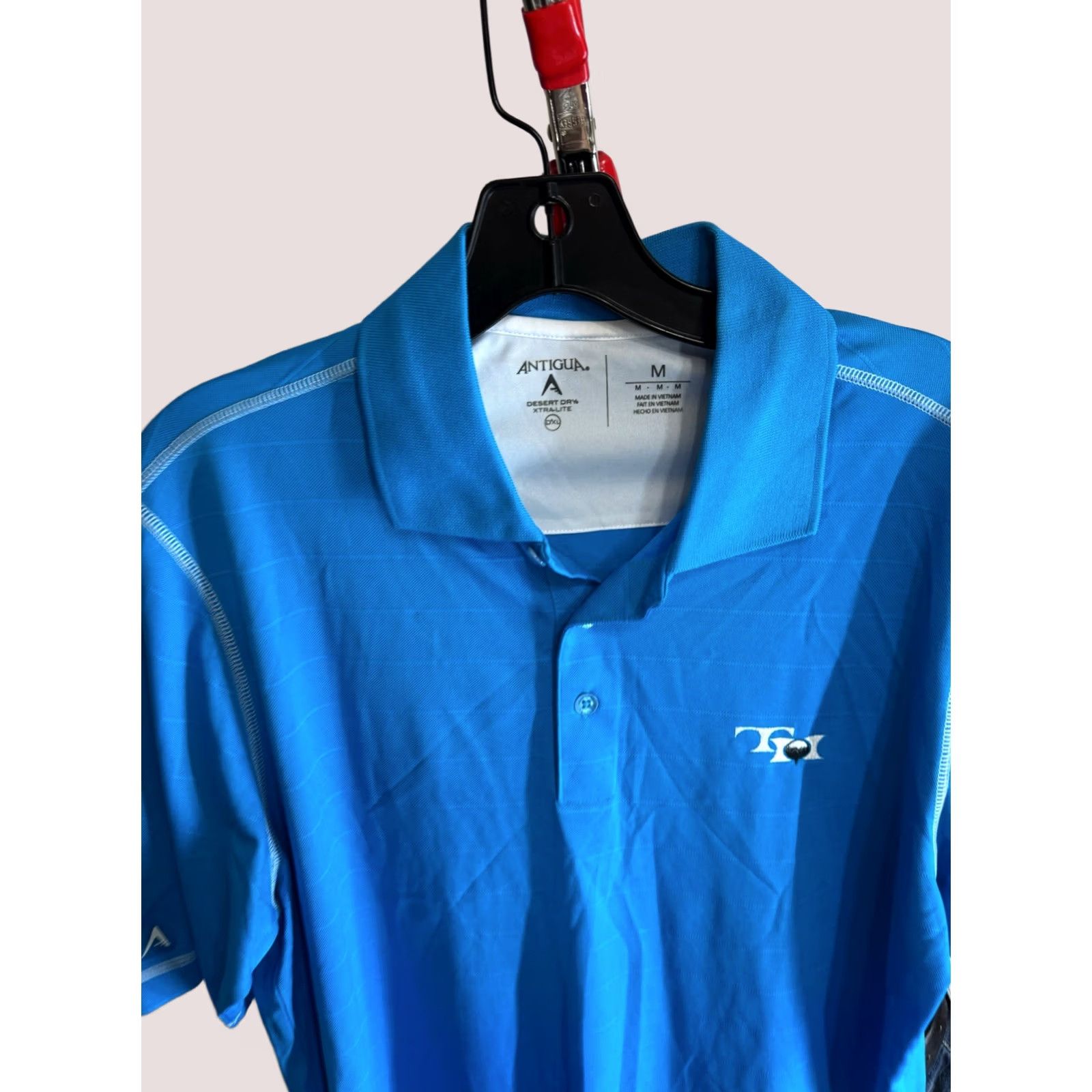 Vintage Antigua Embroidered Polo Shirt M Men Polo Shirt Medium Antigua Embroidered Poly Golf SHIRT Sharp M Mens Golf Polo Shirt Size US M / EU 48-50 / 2 - 1 Thumbnail