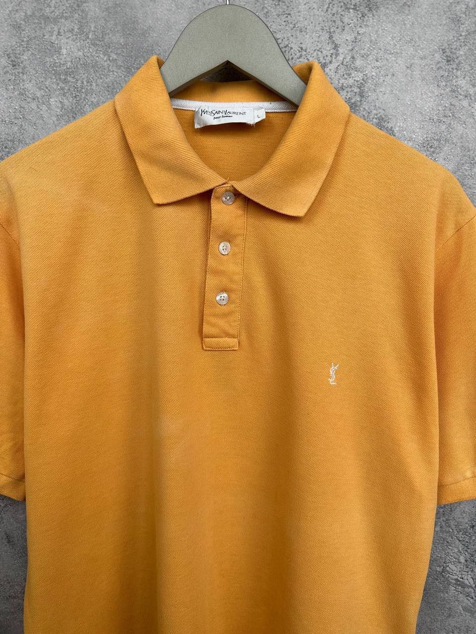 Yves Saint Laurent Yves Saint Laurent YSL Polo Shirt Orange Logo Short Sleeve Size US L / EU 52-54 / 3 - 4 Thumbnail