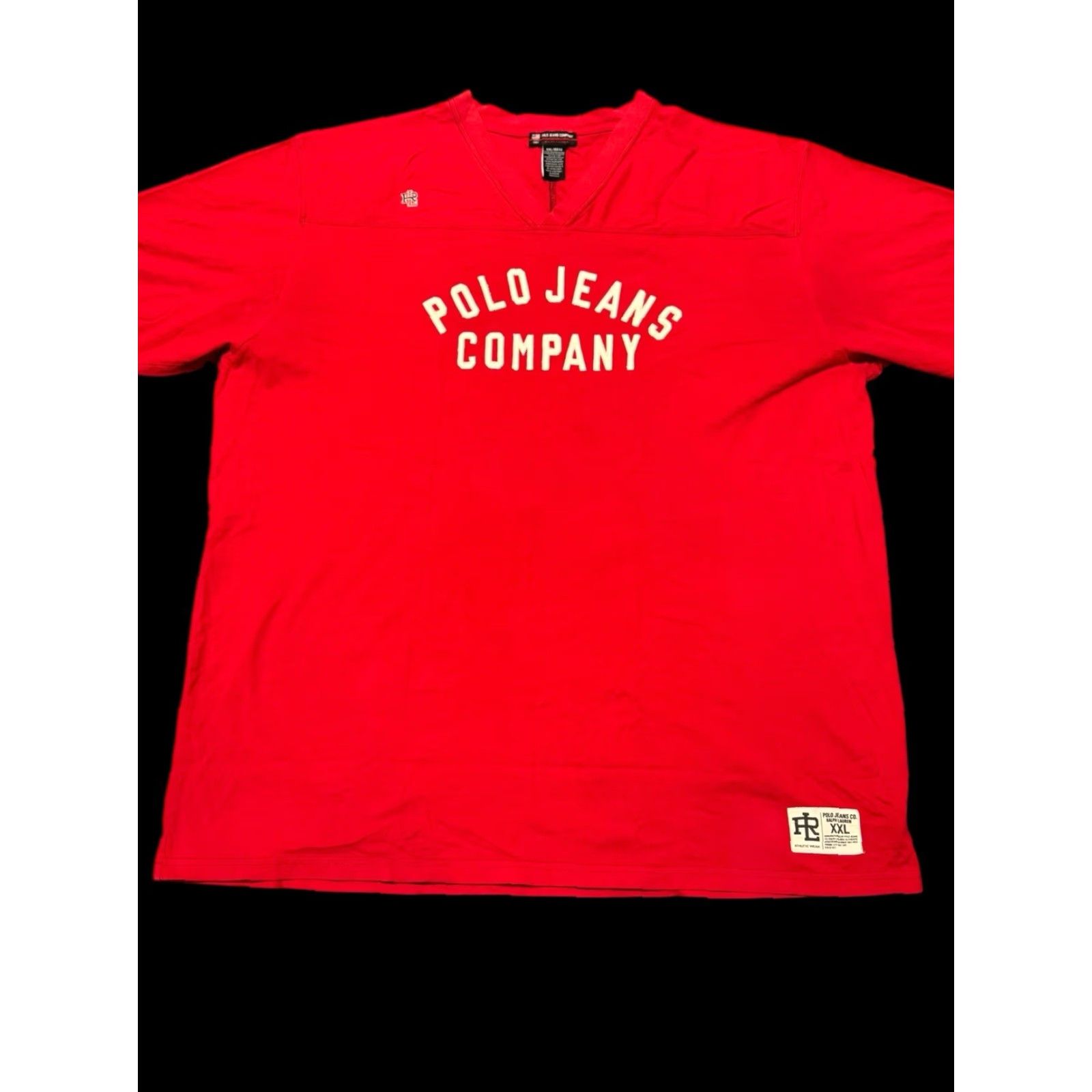Polo Ralph Lauren VINTAGE Polo Ralph Lauren Polo Jeans Co RRL Red 2XL T-Shirt Men Short Sleeve Crew Neck Cotton Knit Graphic Print Relaxed Regular 1990s Mens Size US XXL / EU 58 / 5 - 2 Thumbnail