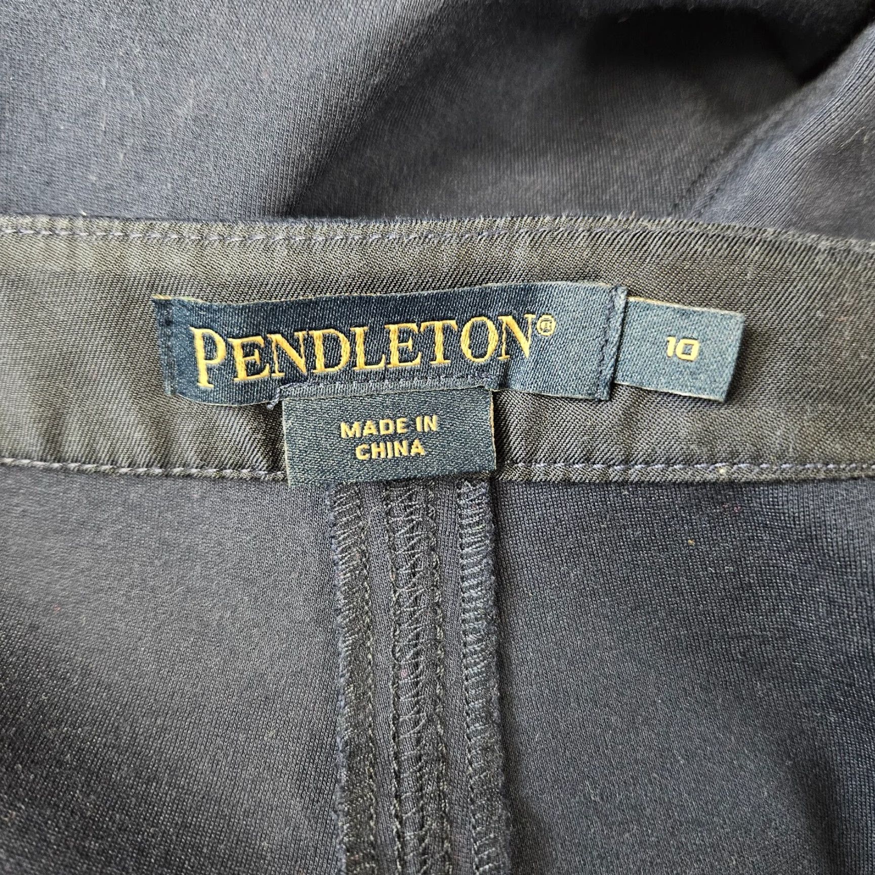Pendleton Pendleton Womens Ponte Knit Pants Sz 10 Blue Mid Rise Side Zip Rayon Blend Shirt? Size 32" / US 10 / IT 46 - 7 Thumbnail