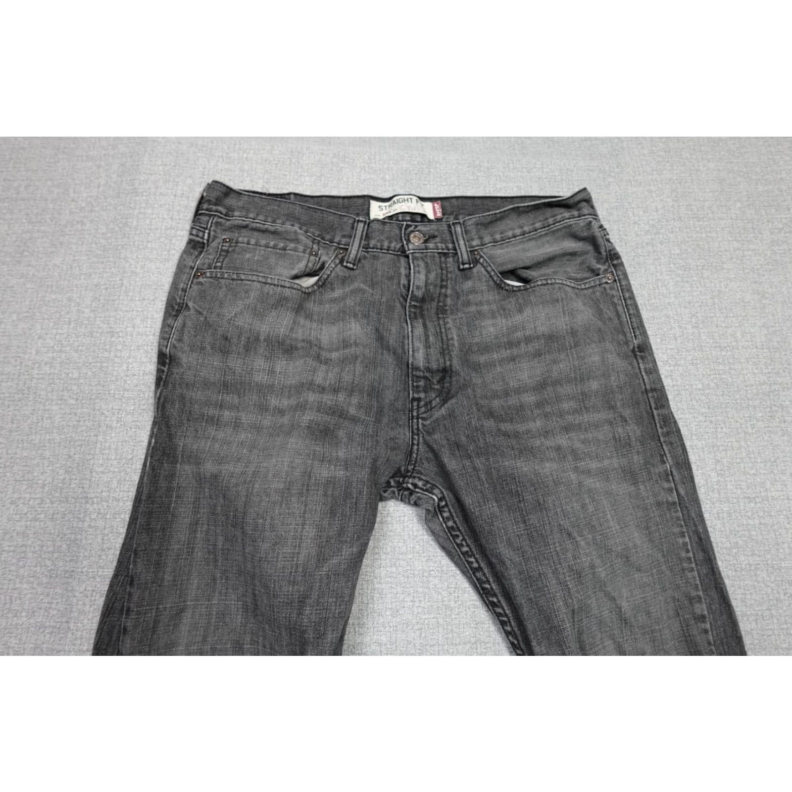 Levi's Levi's 505 Jeans Mens 36 Black Regular Straight Leg Dark Wash 5-Pocket Zipper Comfort Stretch Size US 36 / EU 52 - 2 Thumbnail