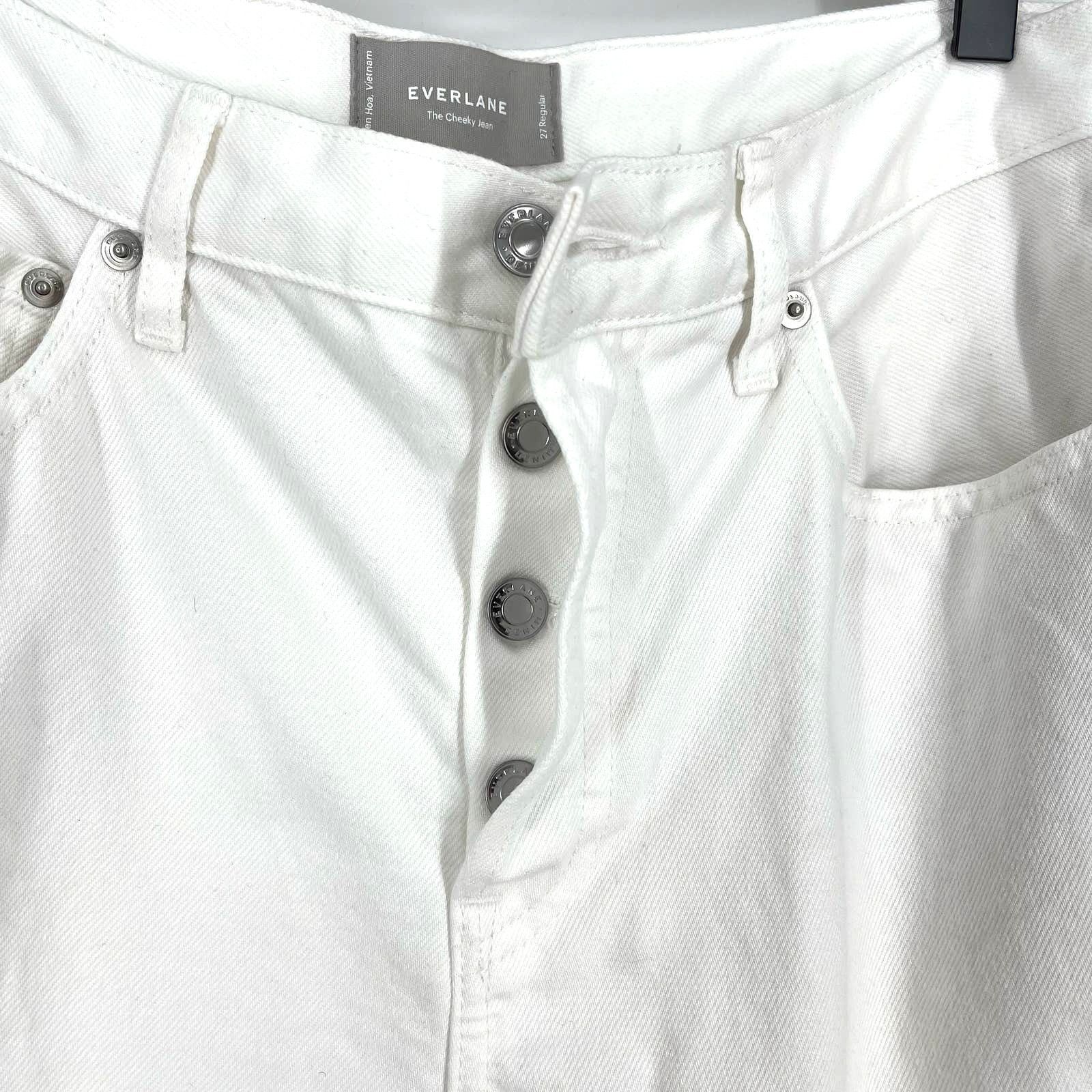 Everlane Everlane The Cheeky Jean Button Fly White Size 27 Regular Size 27" / US 4 / IT 40 - 7 Thumbnail