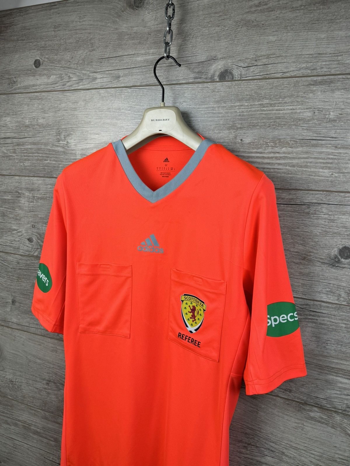 Adidas SCOTLAND REFEREE FOOTBALL SHIRT ADIDAS SIZE M soccer jersey Size US M / EU 48-50 / 2 - 4 Thumbnail
