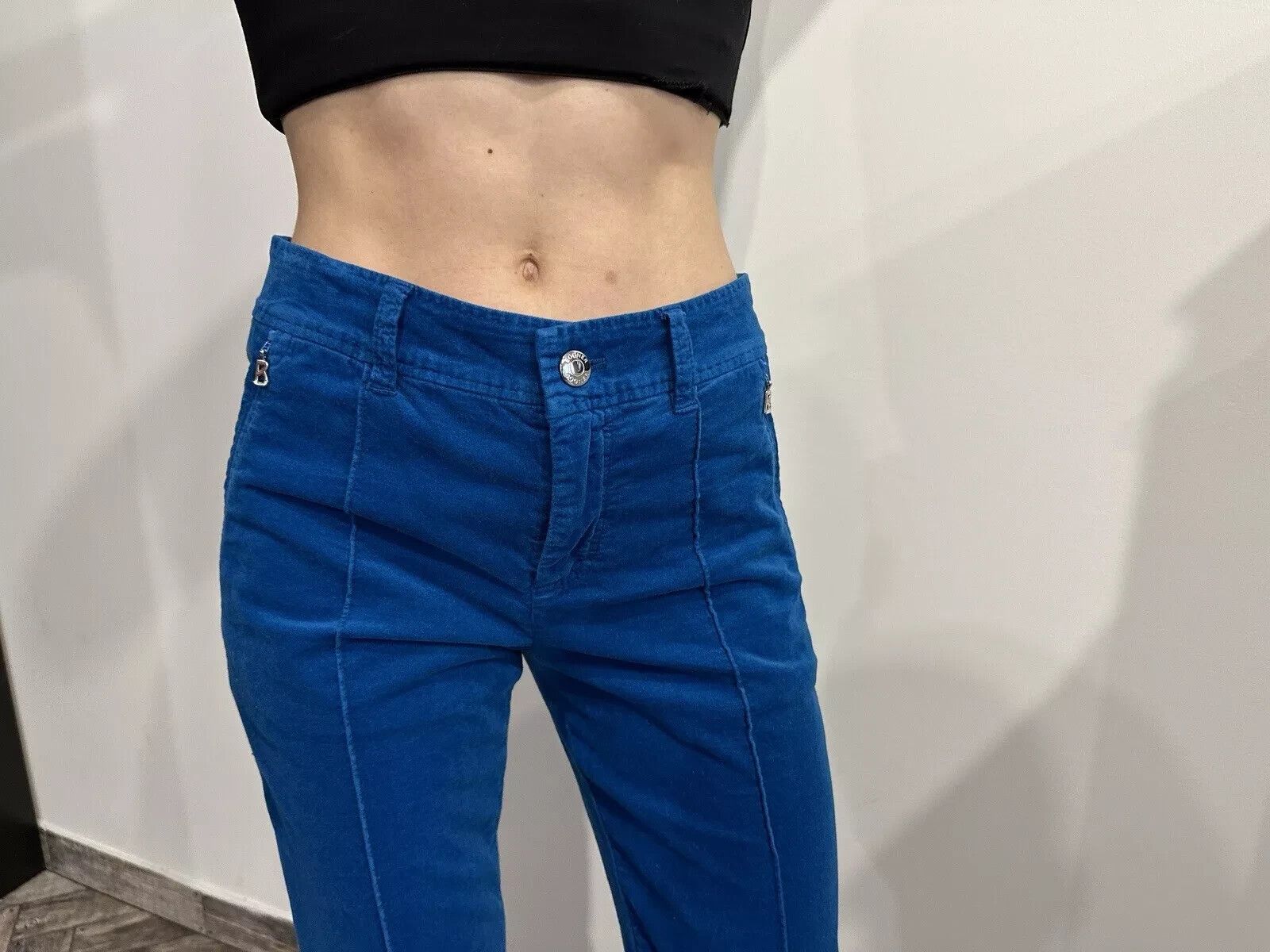 Bogner BOGNER Velvet Velour Blue Pants Trousers Womens size US-4 Size 27" / US 4 / IT 40 - 7 Thumbnail