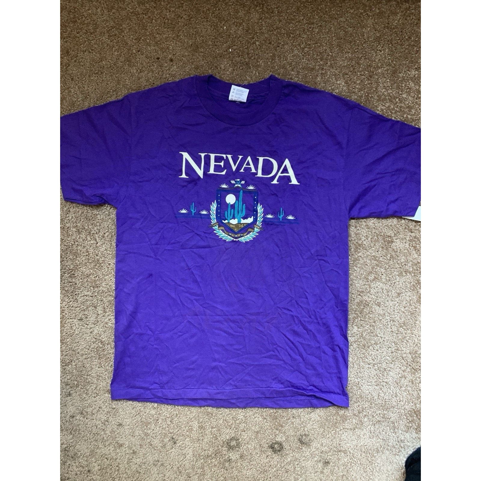Hanes Vtg 1992 Purple Western Nevada Tee Size Large Size US L / EU 52-54 / 3 - 1 Thumbnail